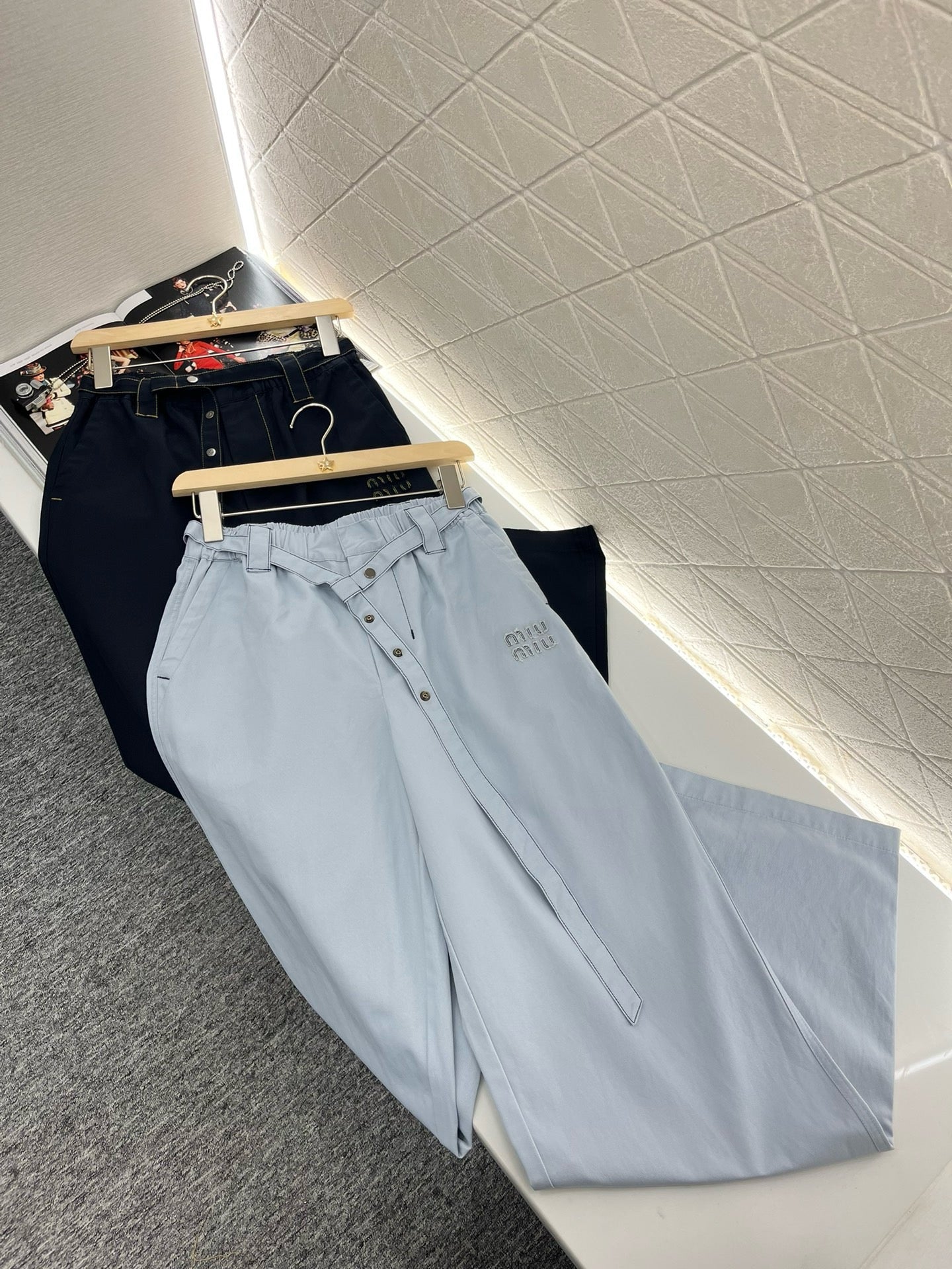 MI*MI* 2025SS New Arrival Belt Straight Jeans