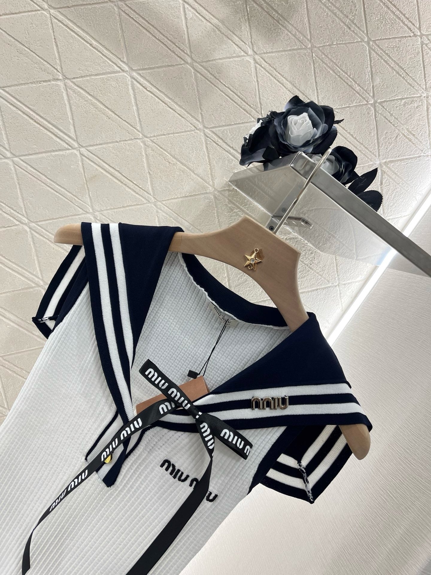 MI*MI* New Arrival Shawl Ribbon Bow Knitted Short Sleeve