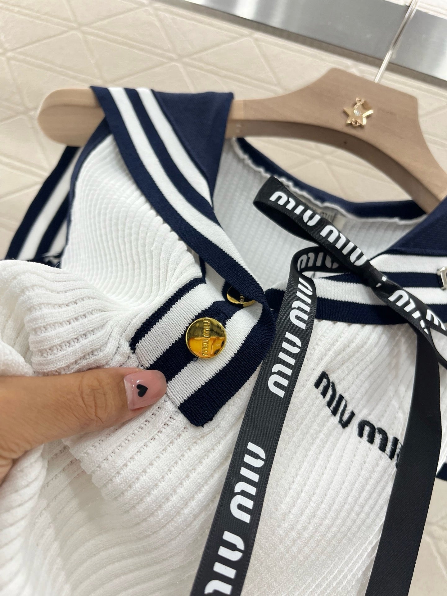 MI*MI* New Arrival Shawl Ribbon Bow Knitted Short Sleeve