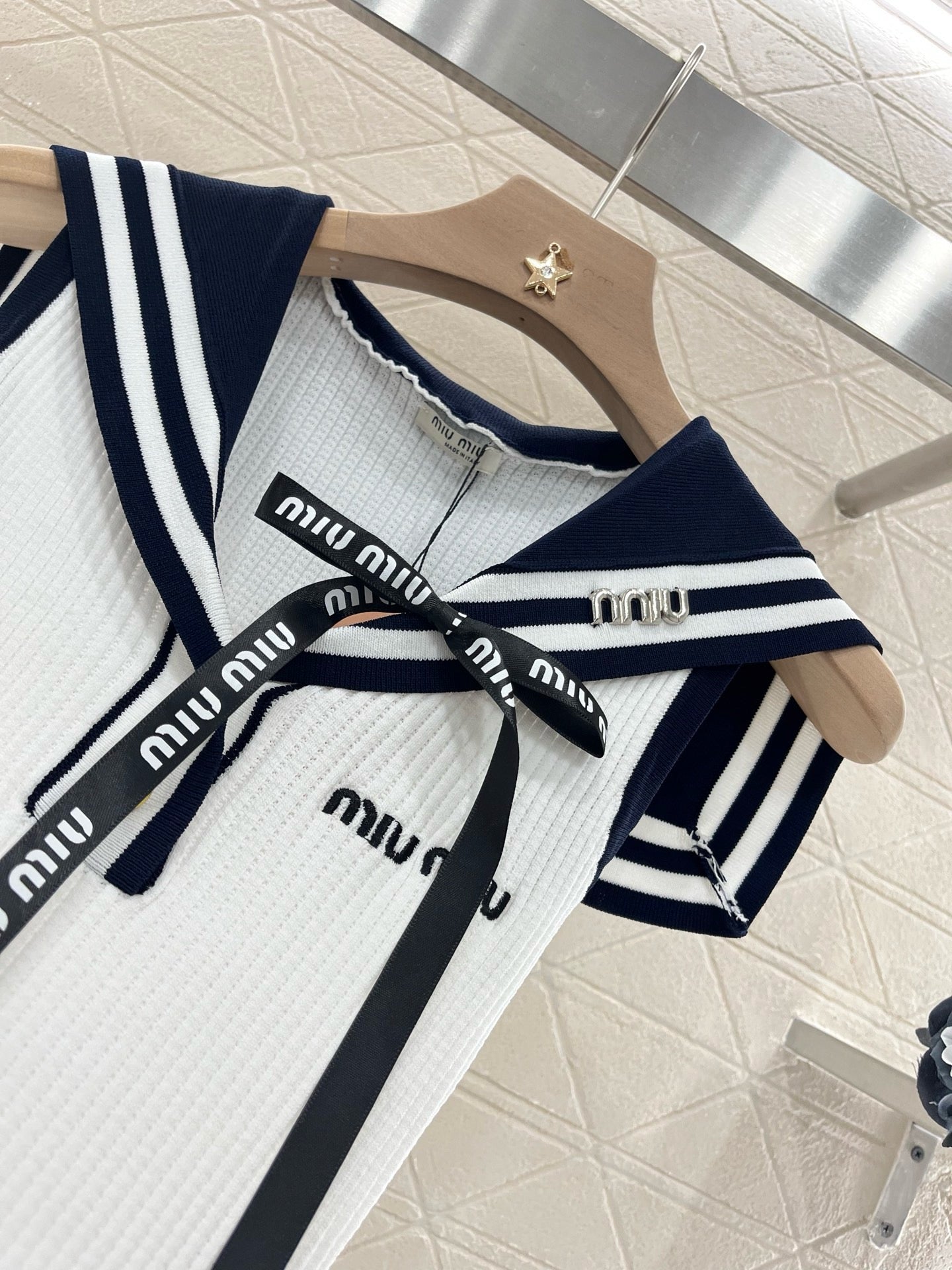 MI*MI* New Arrival Shawl Ribbon Bow Knitted Short Sleeve