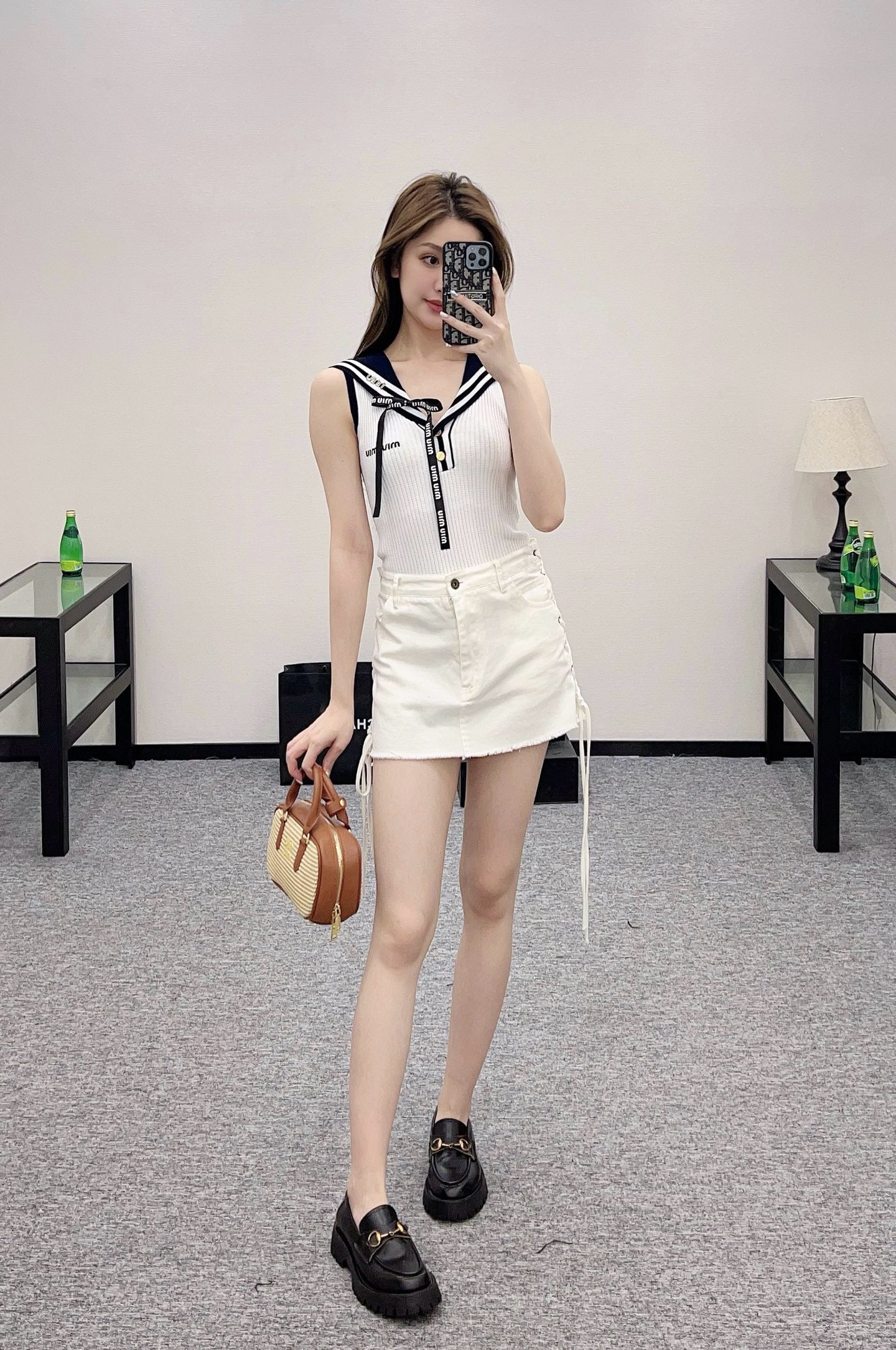 MI*MI* New Arrival Shawl Ribbon Bow Knitted Short Sleeve