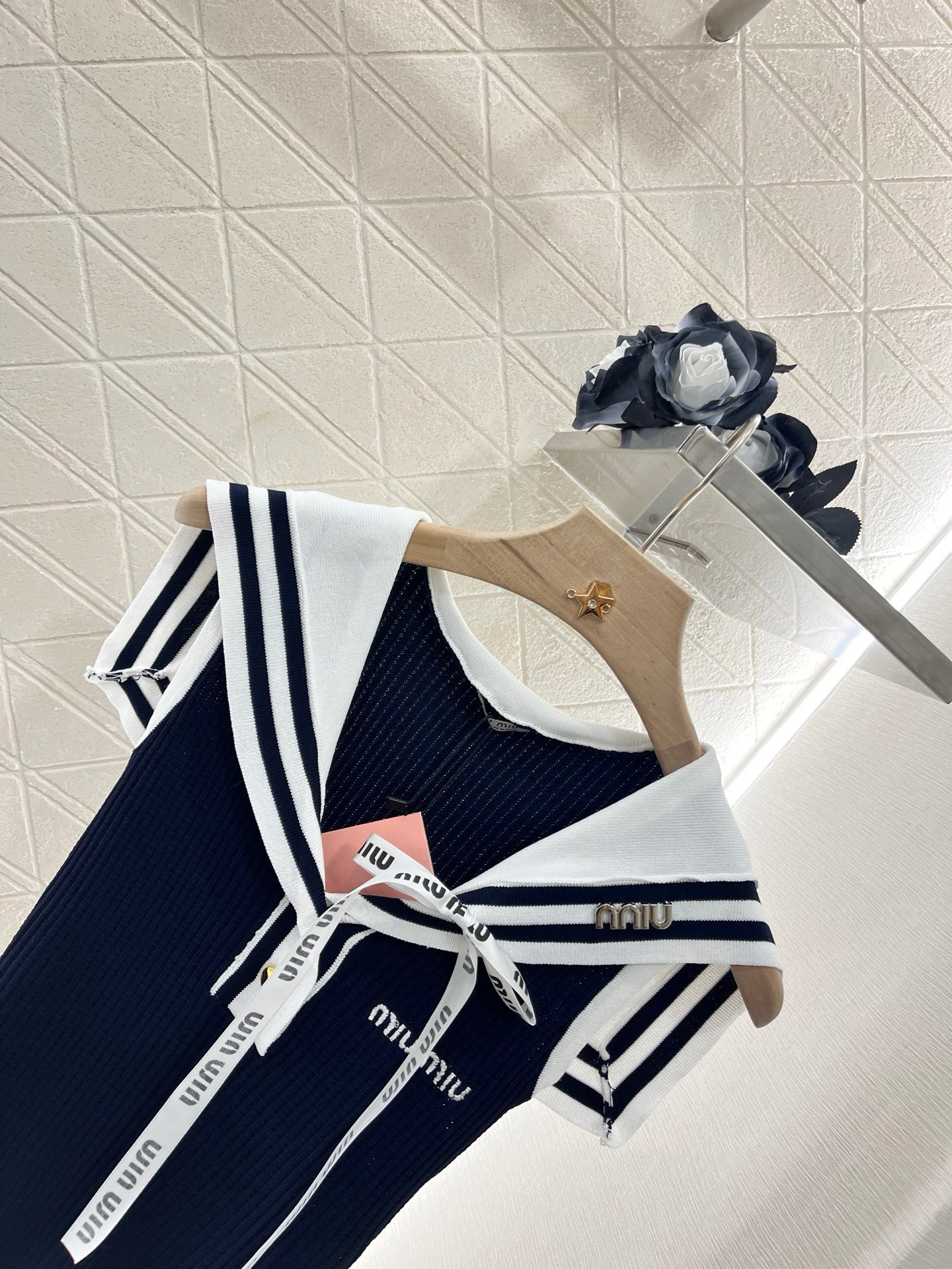 MI*MI*New Arrival Shawl Ribbon Bow Knitted Short Sleeve