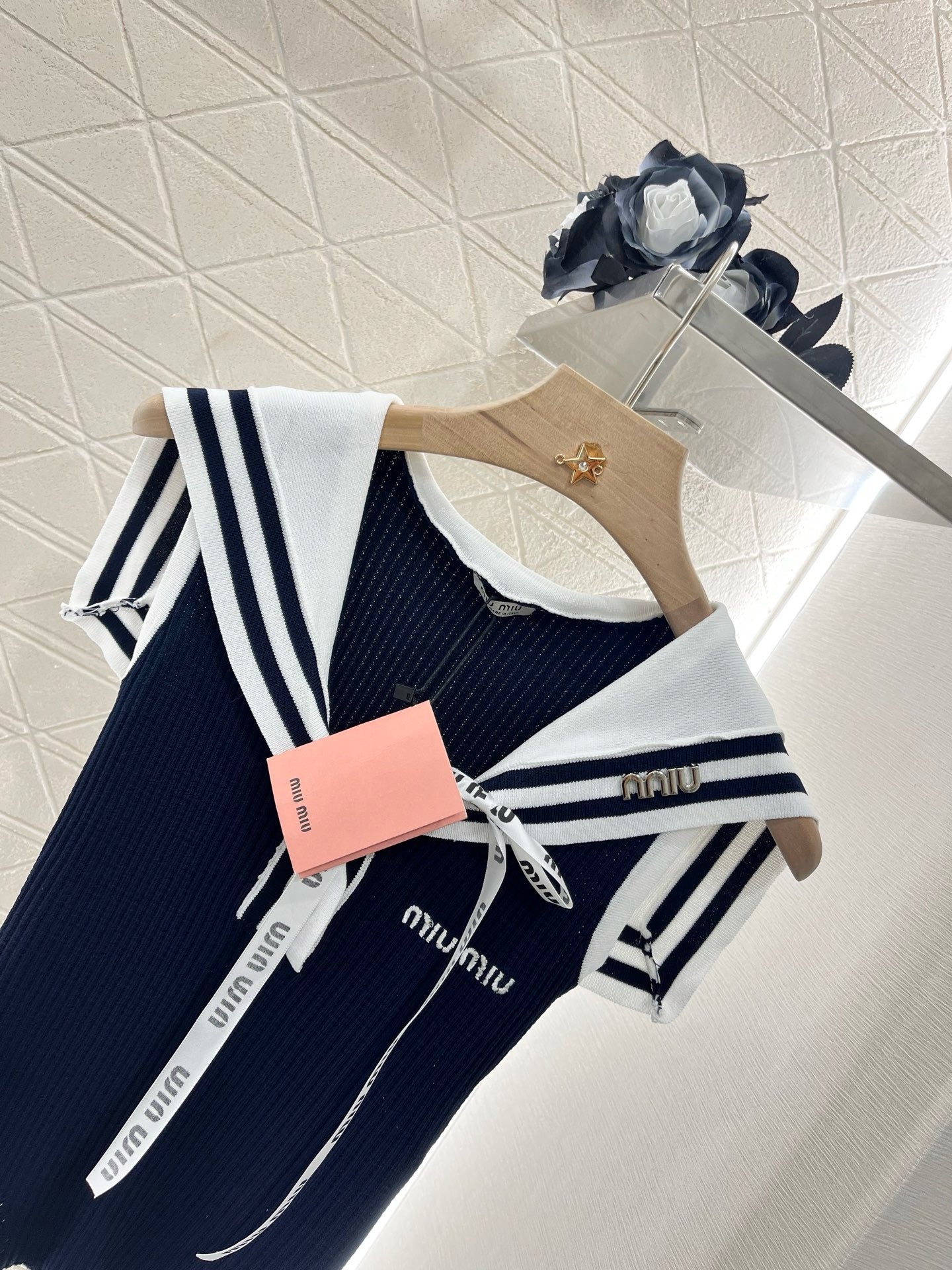 MI*MI*New Arrival Shawl Ribbon Bow Knitted Short Sleeve
