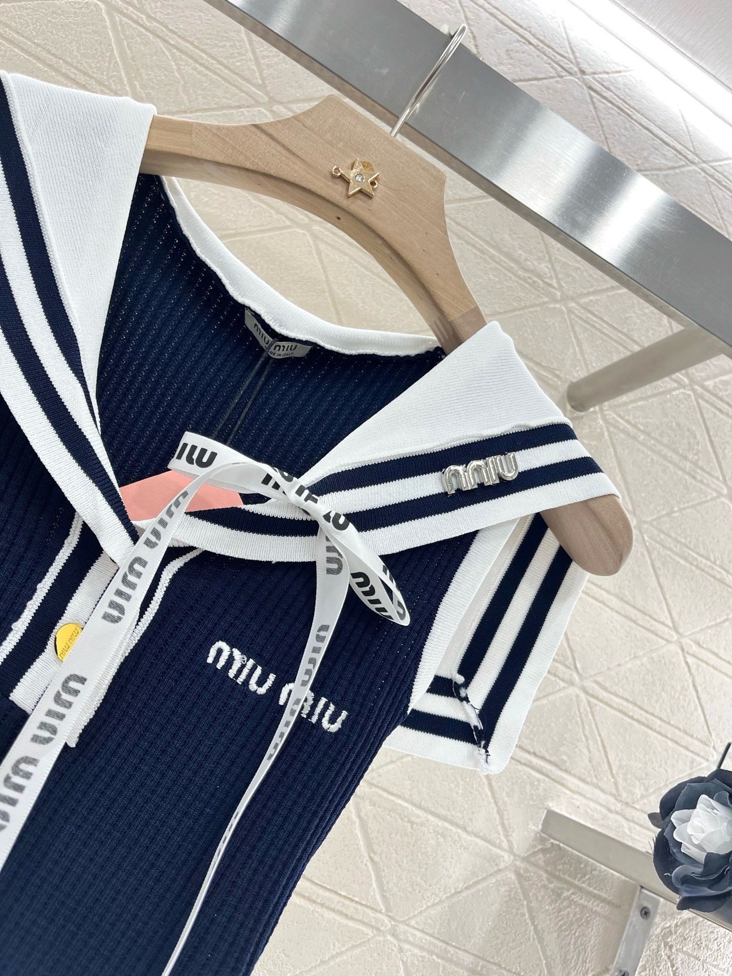 MI*MI*New Arrival Shawl Ribbon Bow Knitted Short Sleeve