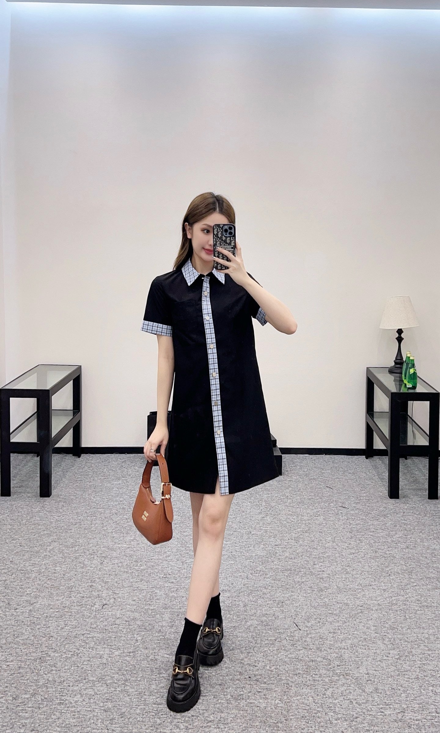 MI*MI*New Arrivals Striped Splicing Dress