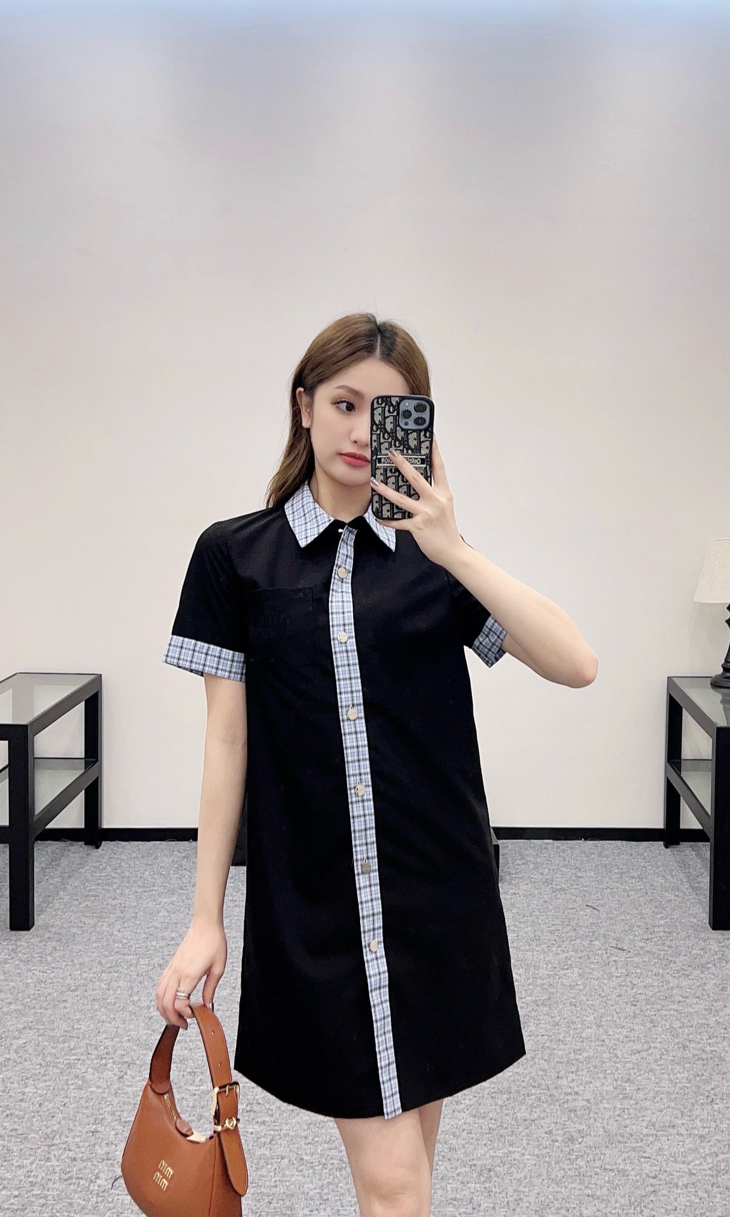 MI*MI*New Arrivals Striped Splicing Dress