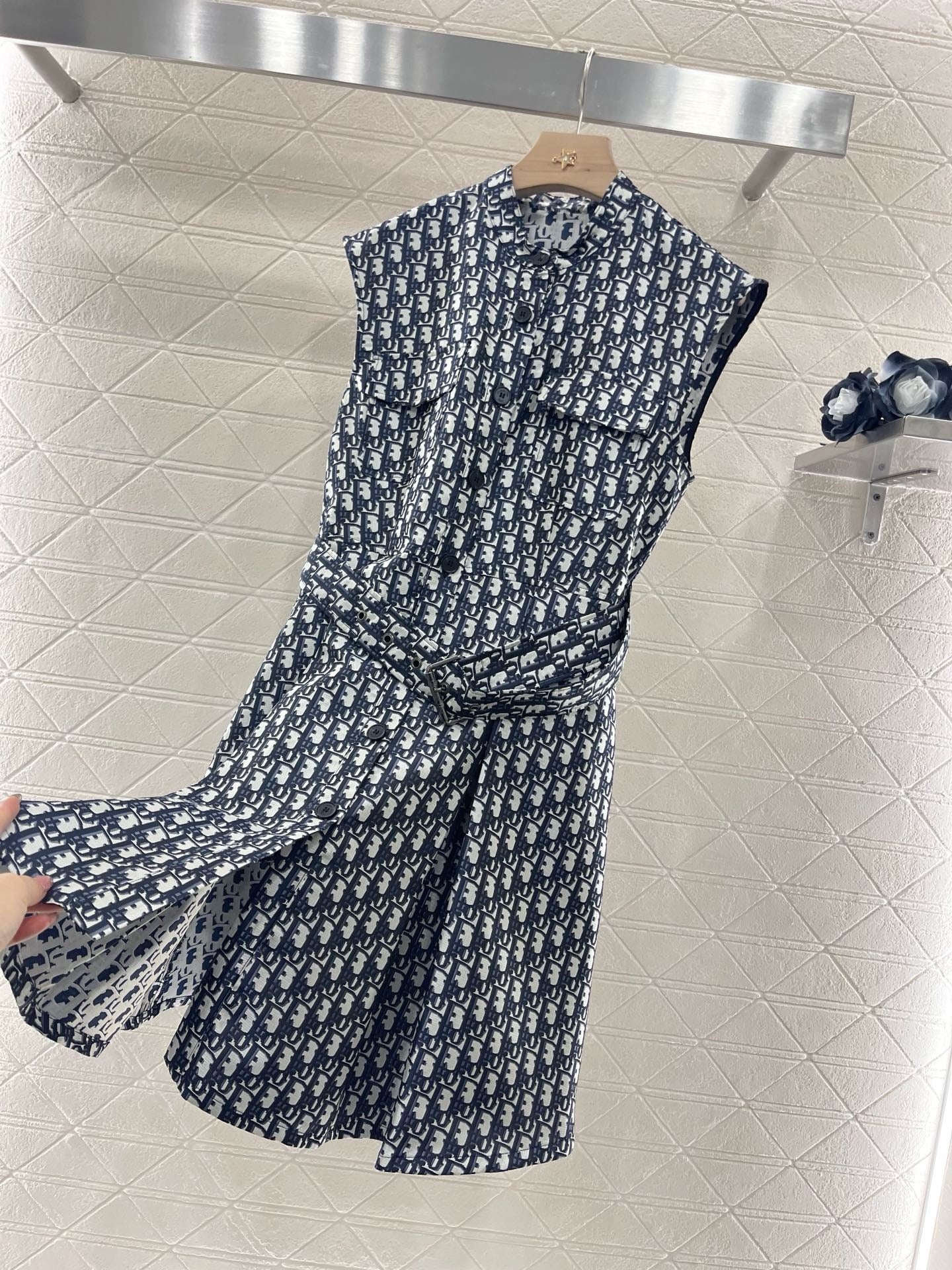 D*New Arrival Jacquard Sleeveless Dress