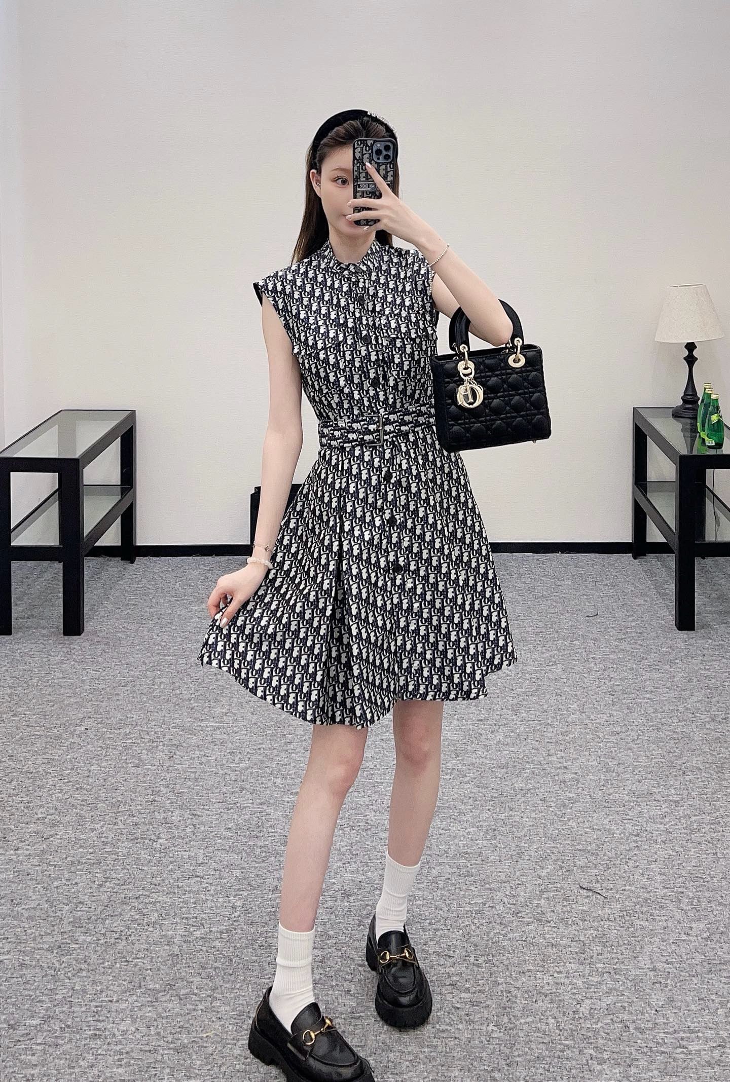 D*New Arrival Jacquard Sleeveless Dress