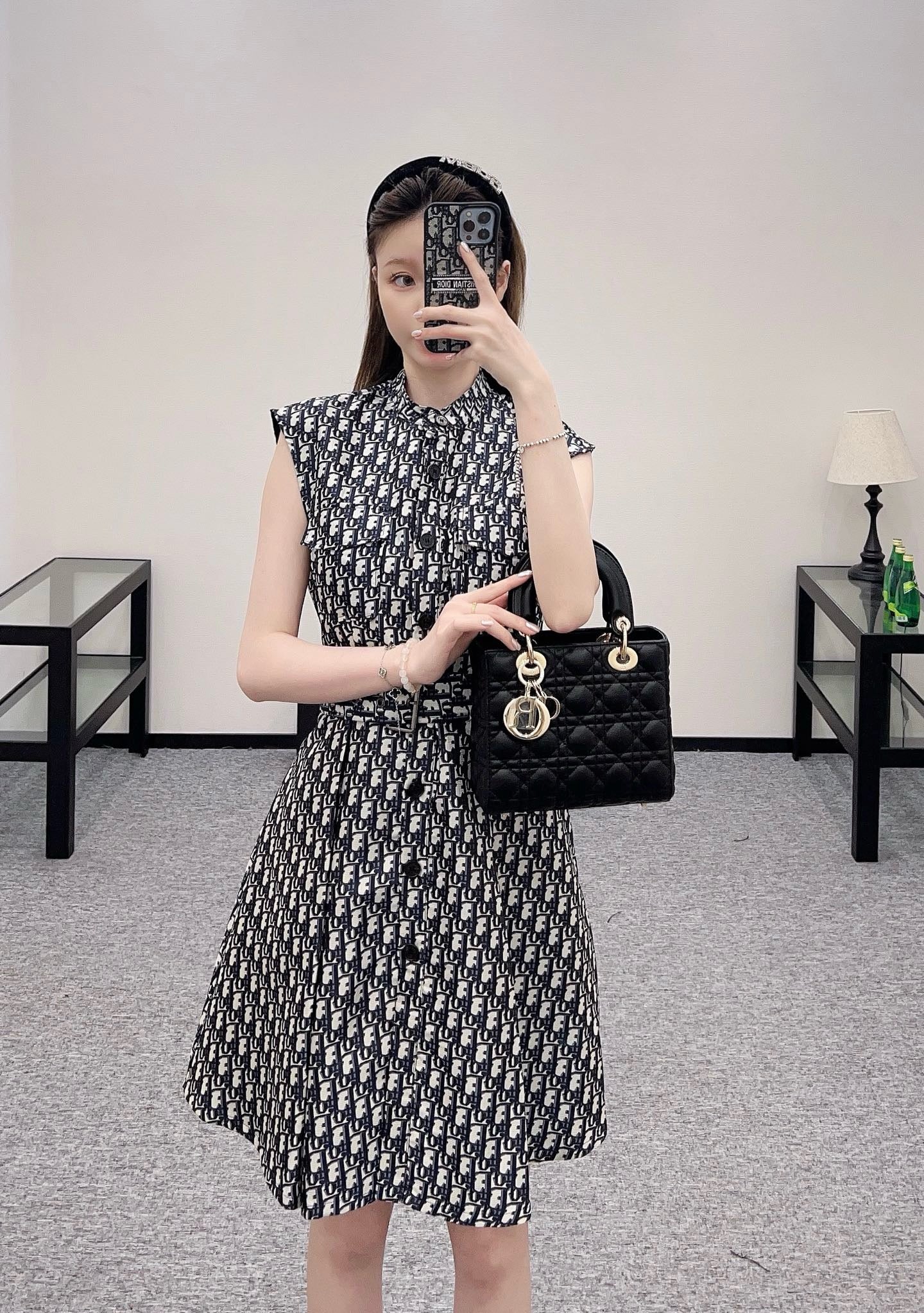 D*New Arrival Jacquard Sleeveless Dress