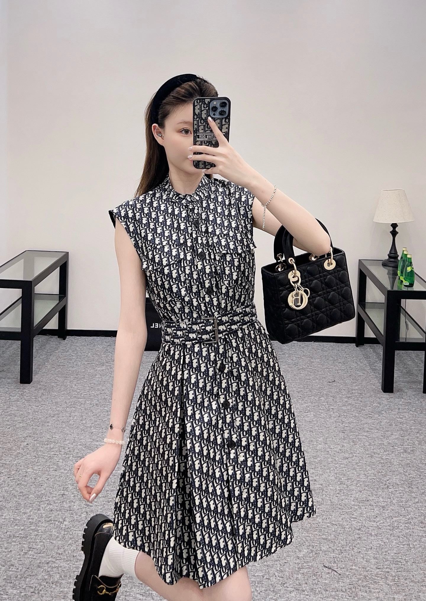 D*New Arrival Jacquard Sleeveless Dress