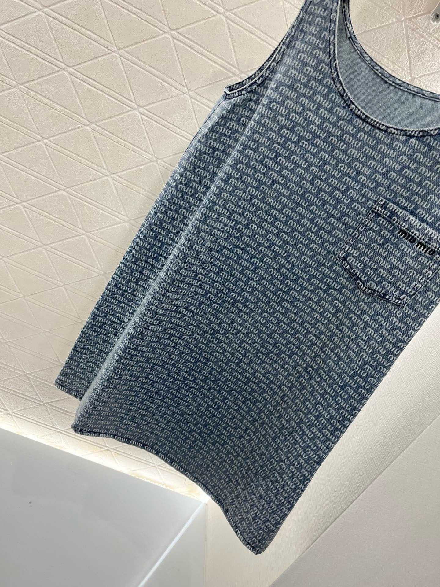 MI*MI* New Arrival Denim Jacquard Vest Dress