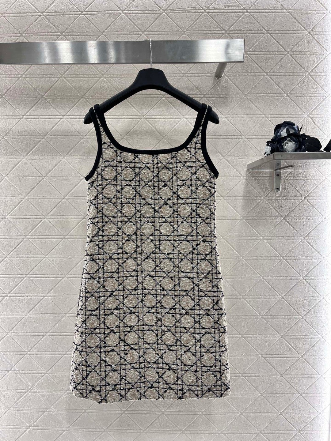 D *2025 new woven diamond vest dress