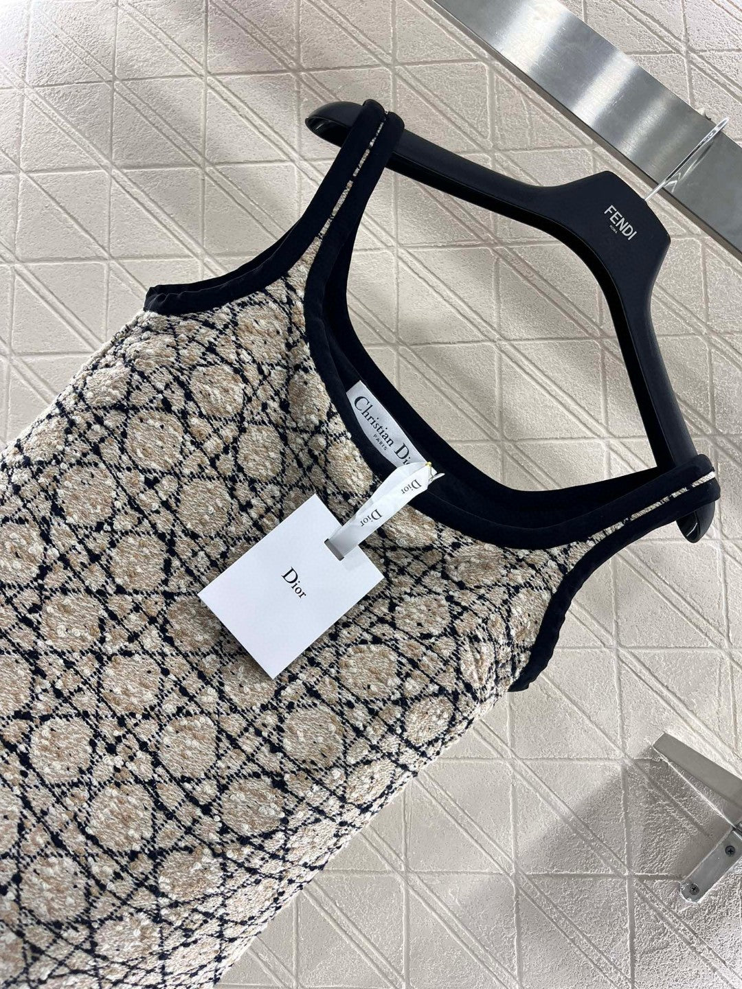 D *2025 new woven diamond vest dress