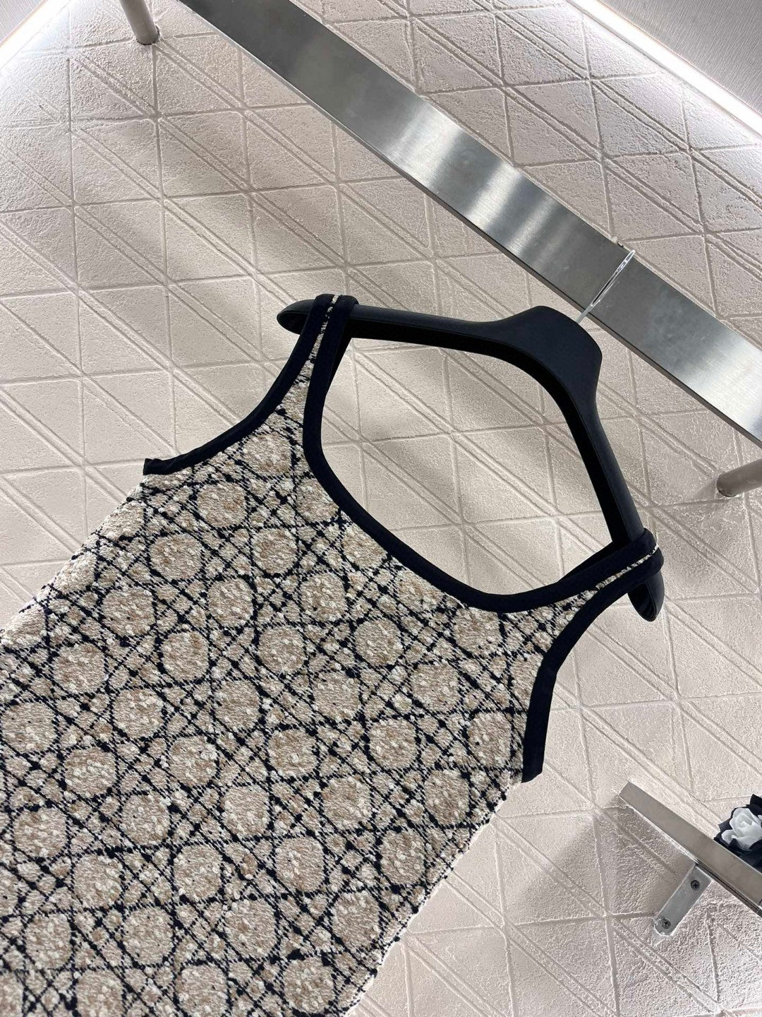 D *2025 new woven diamond vest dress
