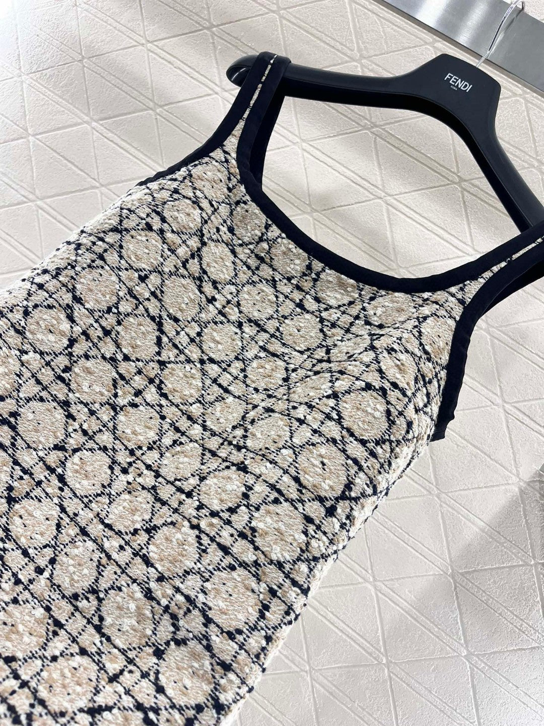 D *2025 new woven diamond vest dress