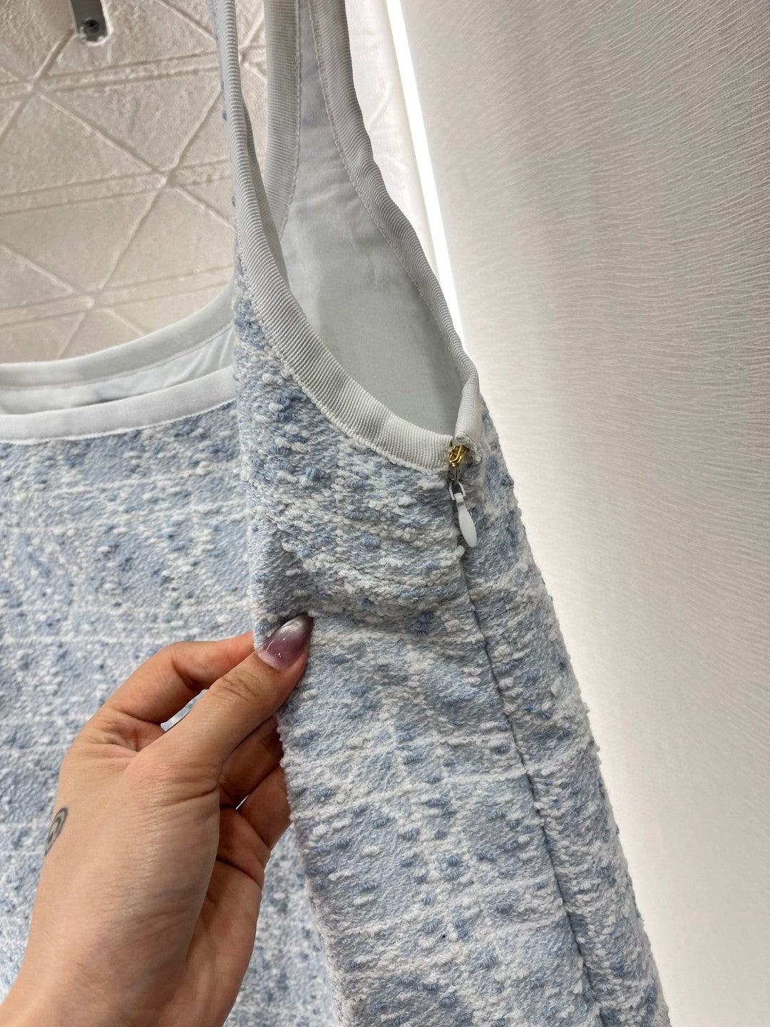 D* new fashion denim belt lapel vest dress