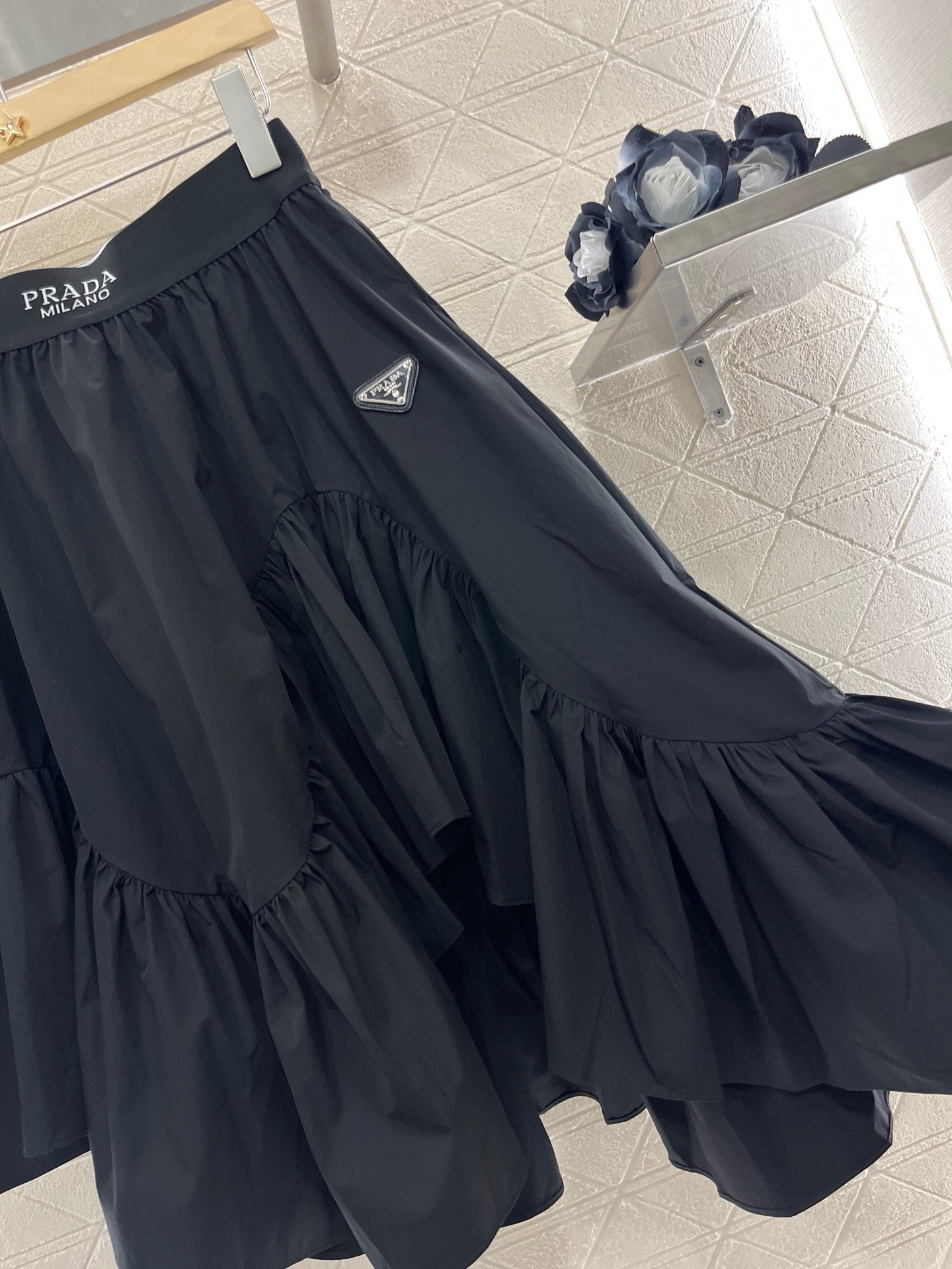 New Arrivals Black Web Skirt