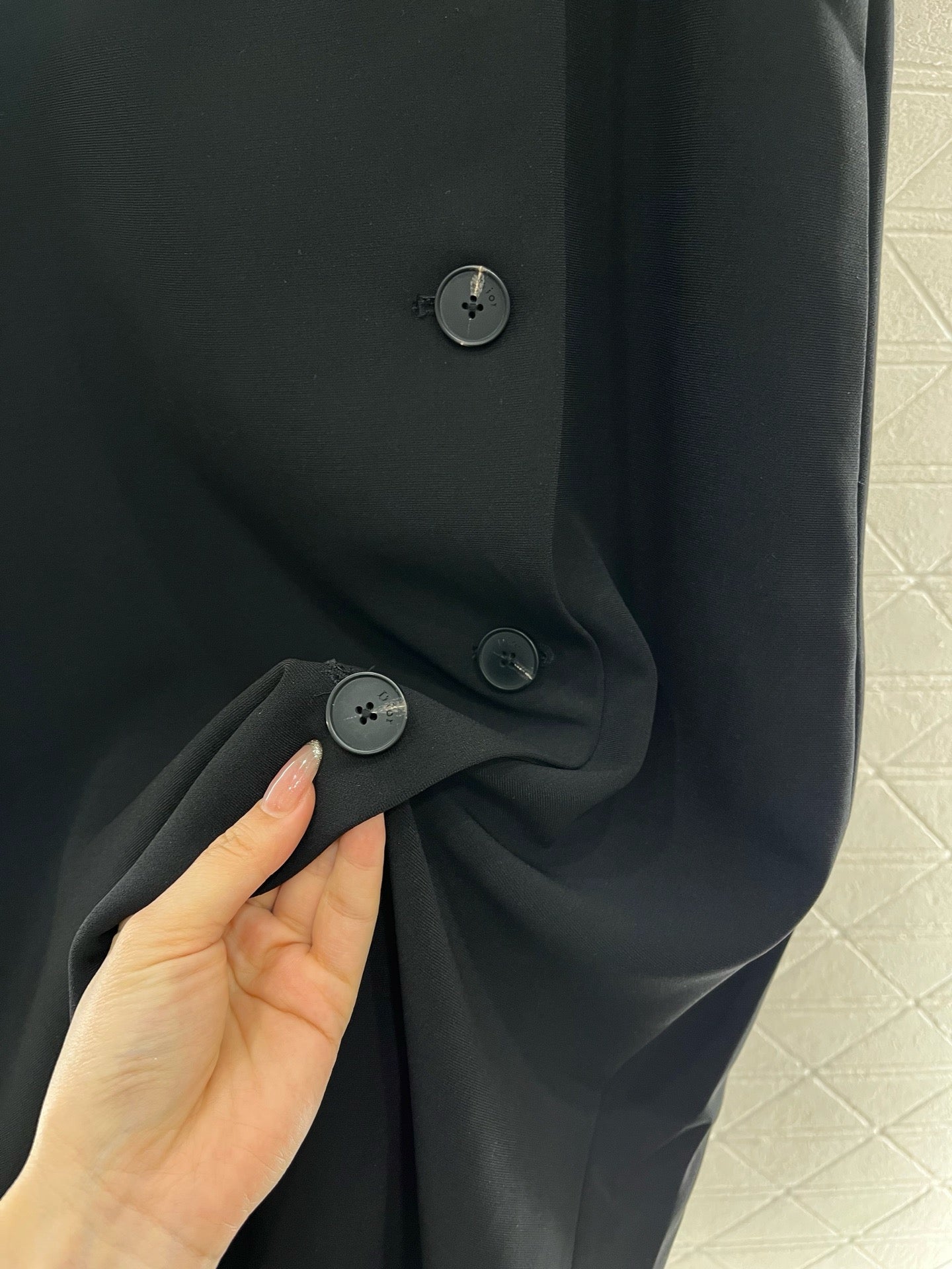 D*New Lapel Sleeveless Black Dress