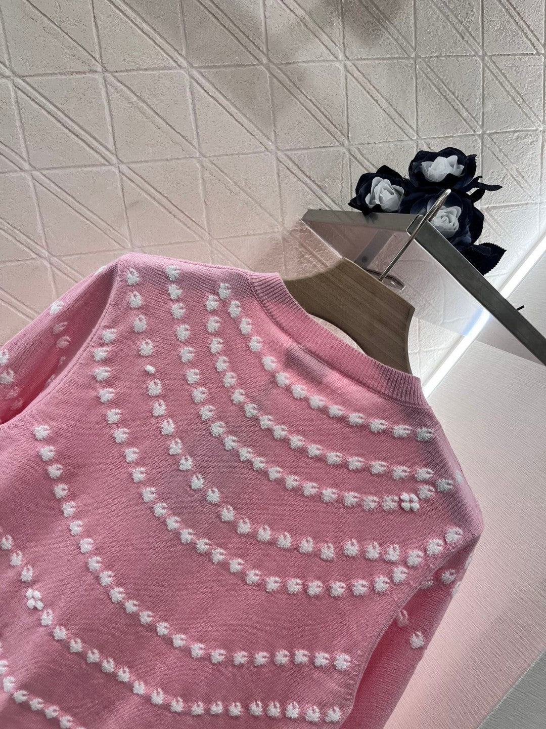 C*♥2025 New Arrival Pink Knitted Cardigan