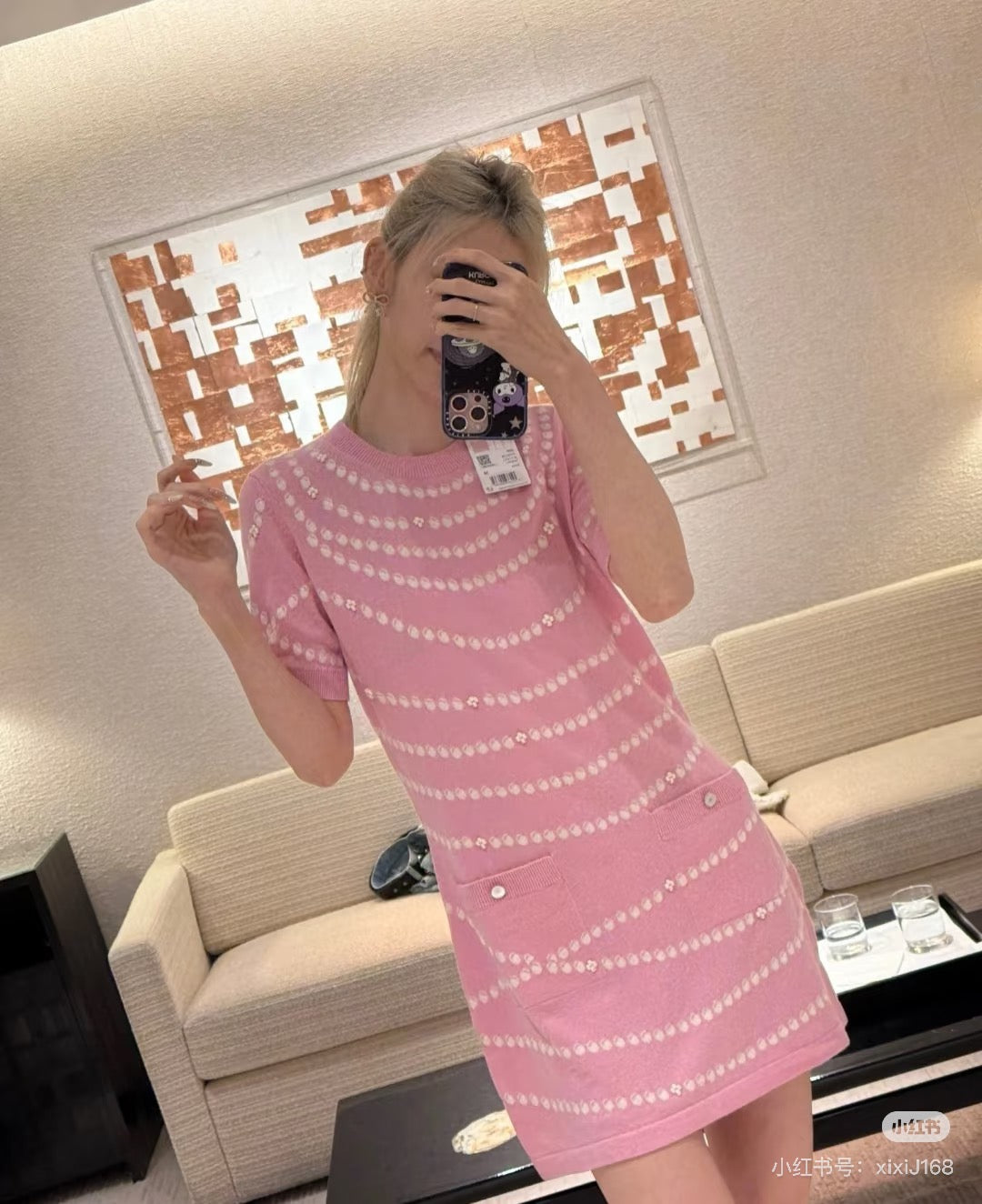 C*♥2025 new products Pendant jacquard knitted dress