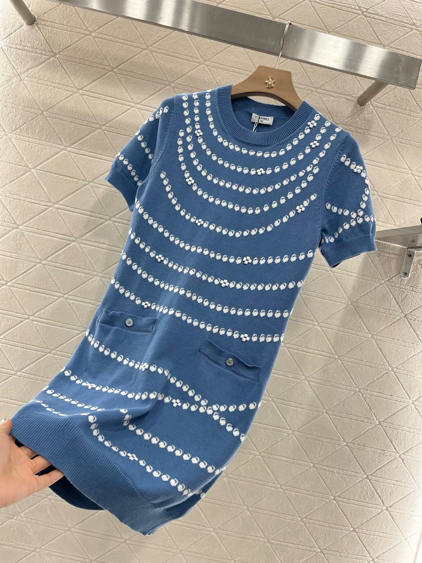 C*♥2025 new products Pendant jacquard knitted dress