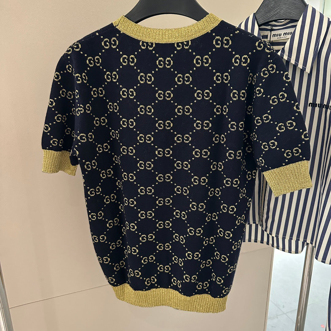 G*2025ss New Product Knitted Short Sleeve