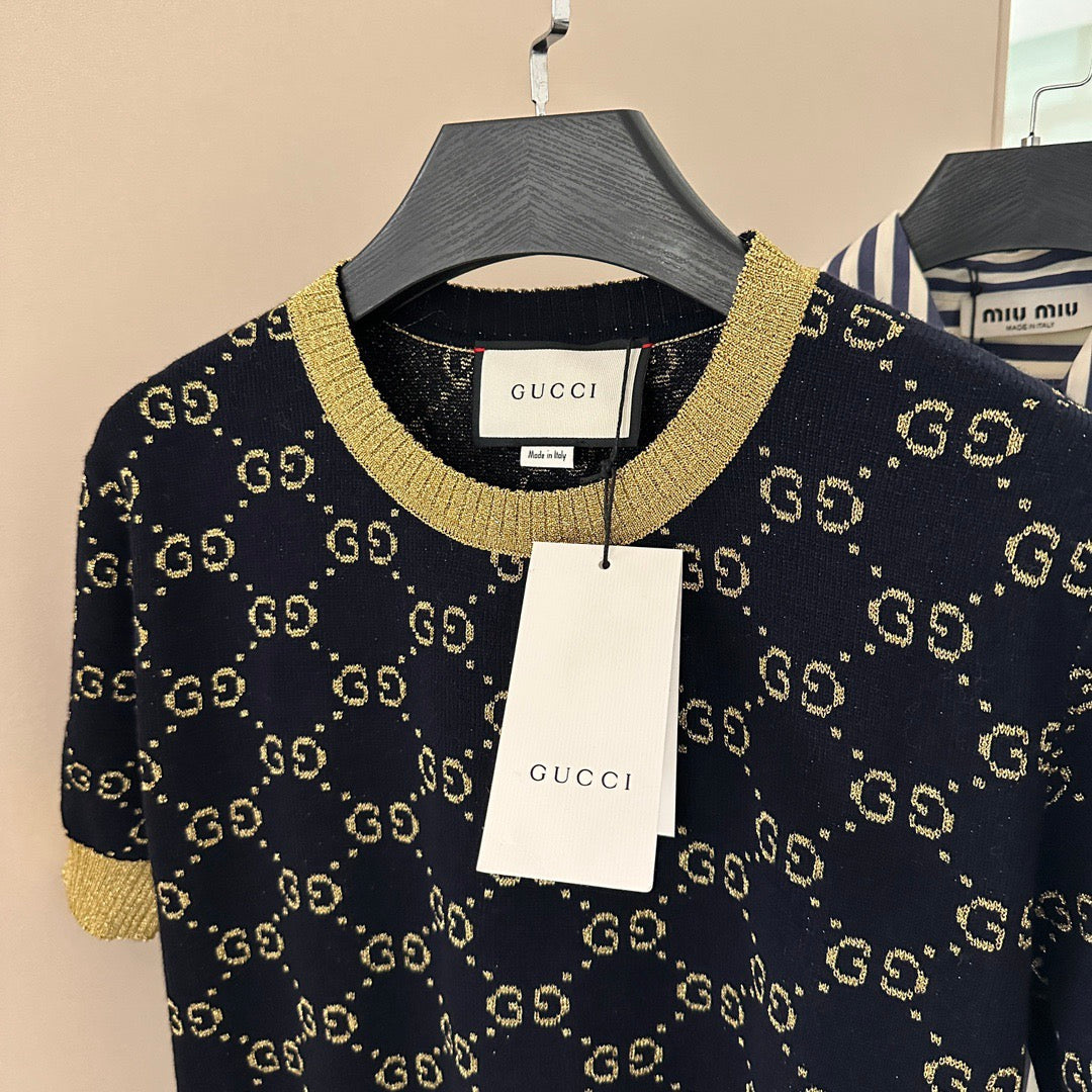 G*2025ss New Product Knitted Short Sleeve