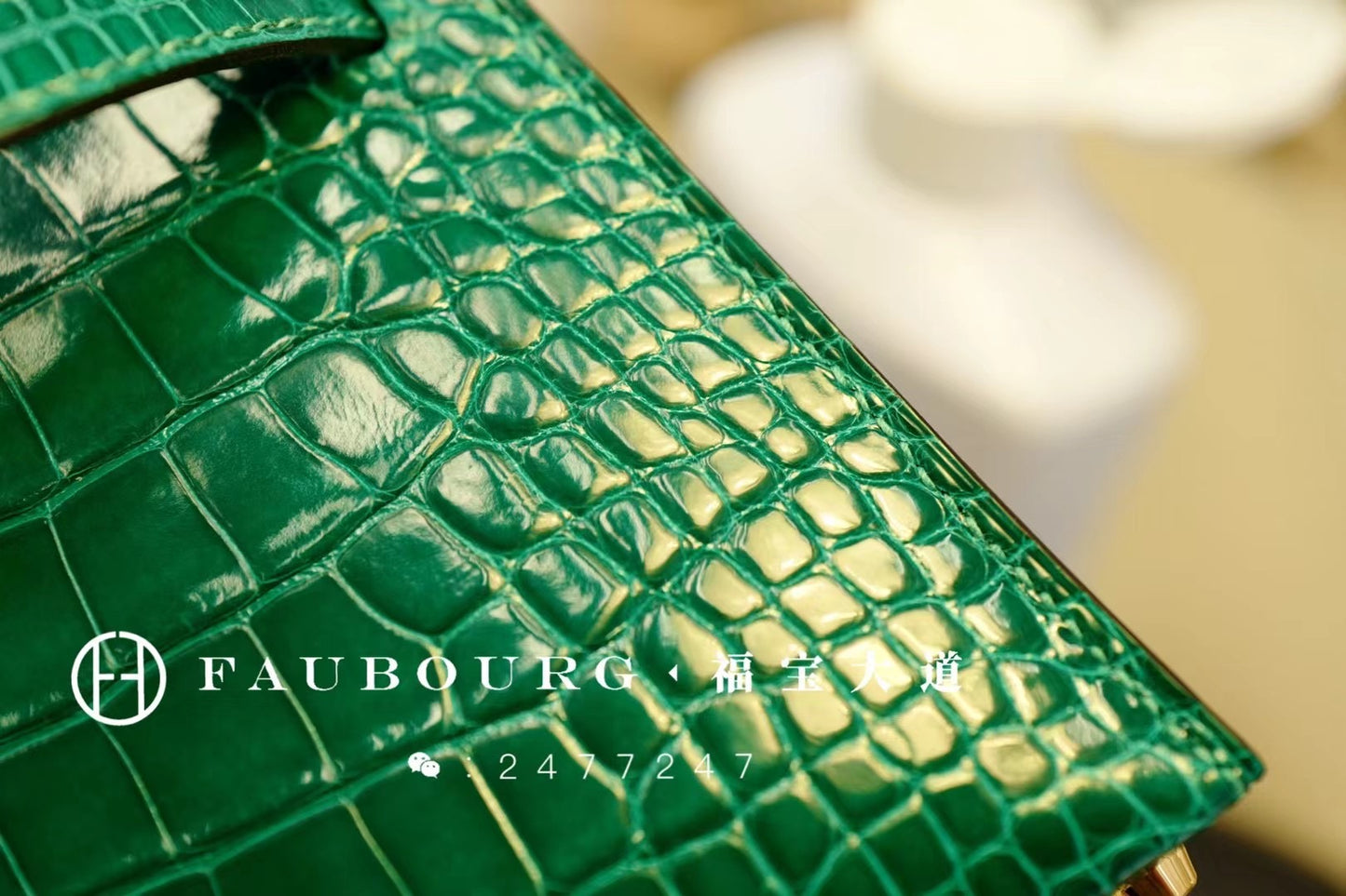 Hand-sewn second generation alligator leather