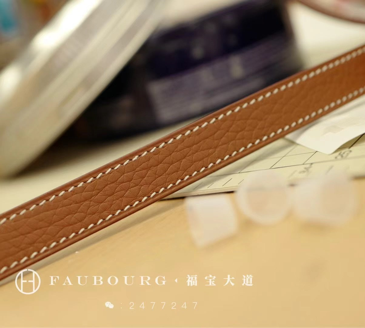 Hand-sewn vegetable basket TC leather