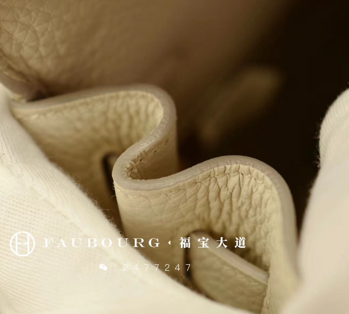 Hand-sewn kelly/TOGO leather white