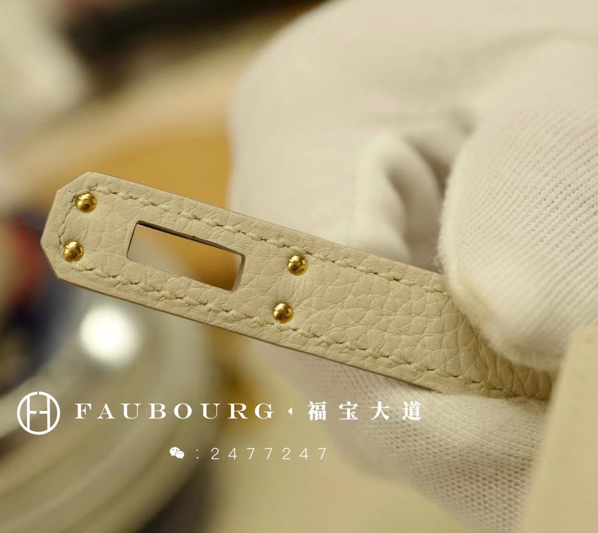 Hand-sewn kelly/TOGO leather white