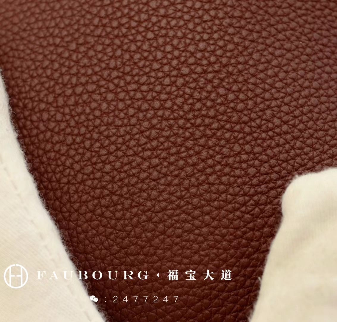 Hand-stitched birkin/togo leather