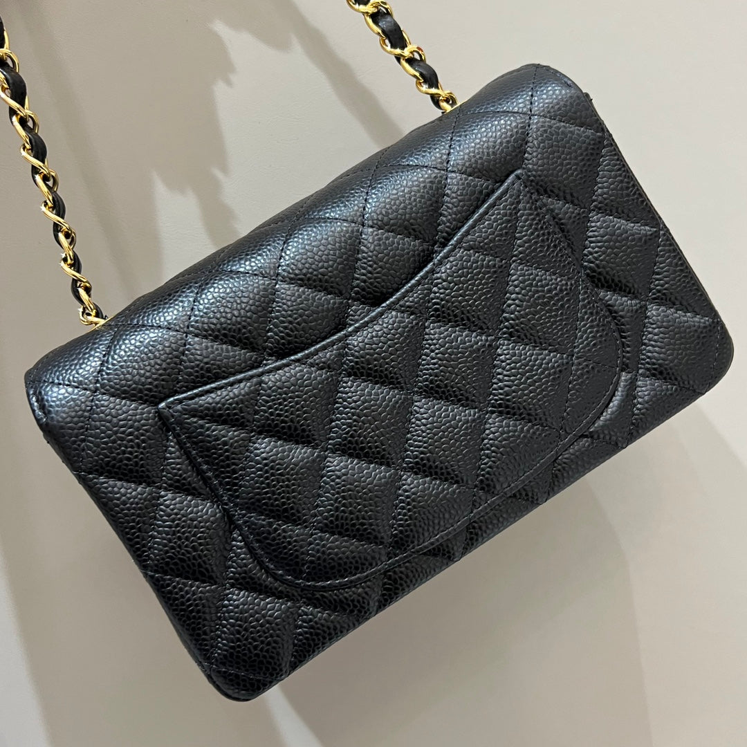CH MINI CLASSIC HANDBAG 20 Grained Calfskin Black(With Edges)