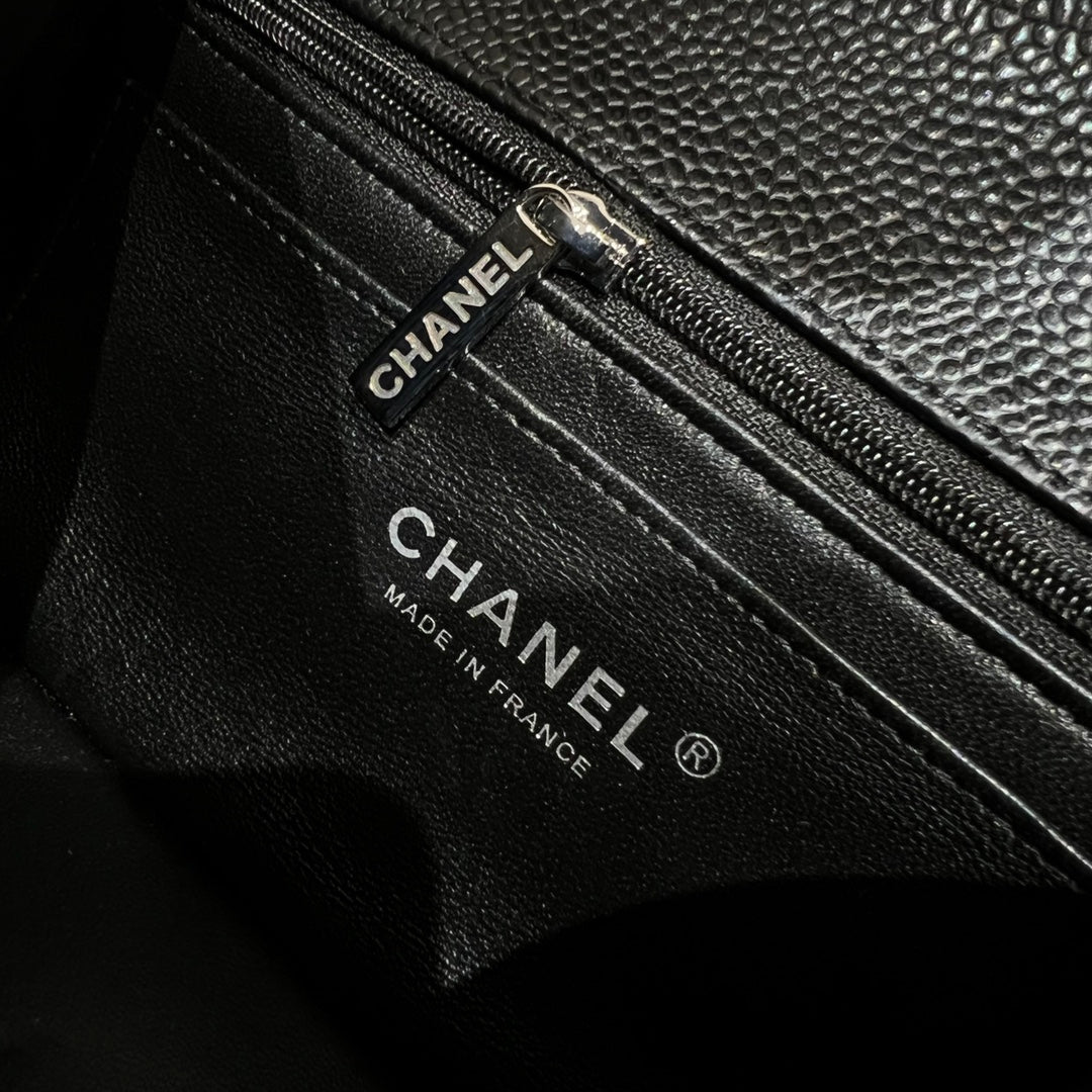 CH MINI CLASSIC HANDBAG 20 Grained Calfskin Black(With Edges)