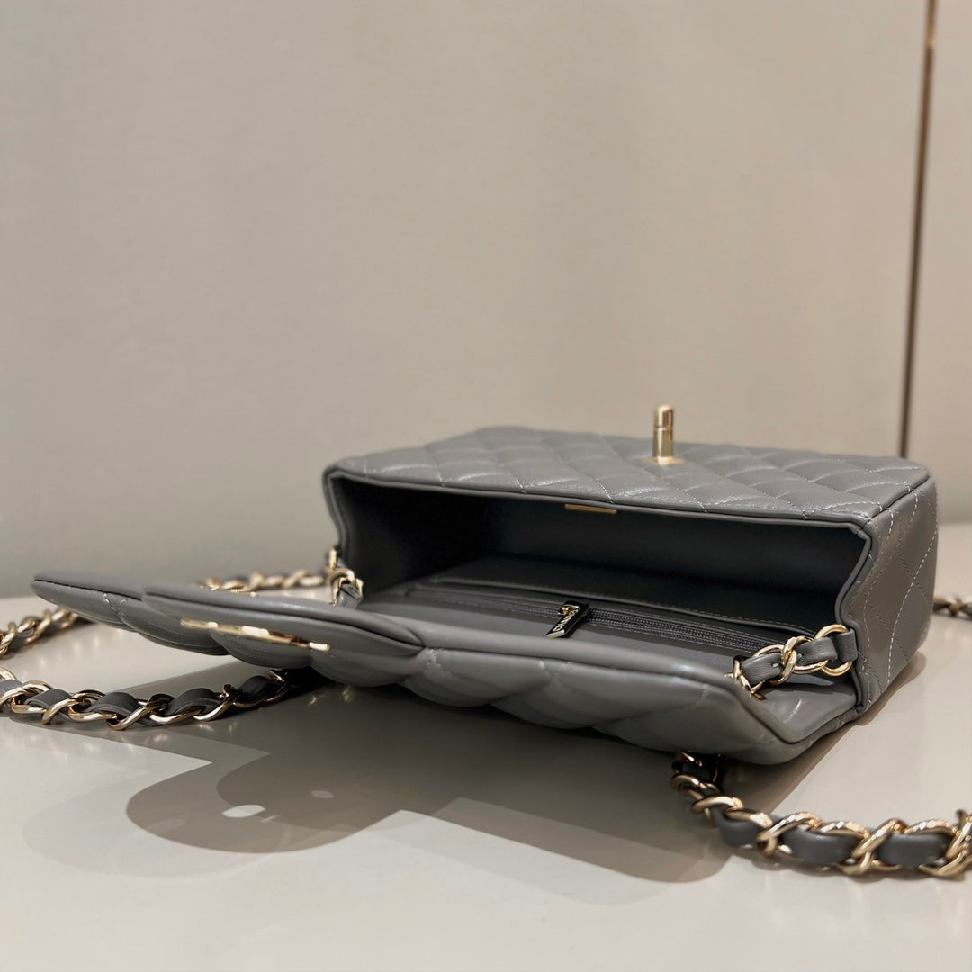 CH MINI CLASSIC HANDBAG 20 Lambskin High-grade Gray