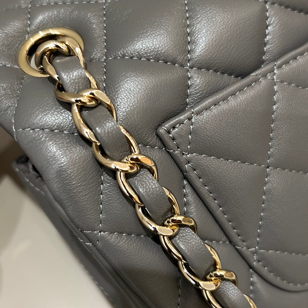 CH MINI CLASSIC HANDBAG 20 Lambskin High-grade Gray