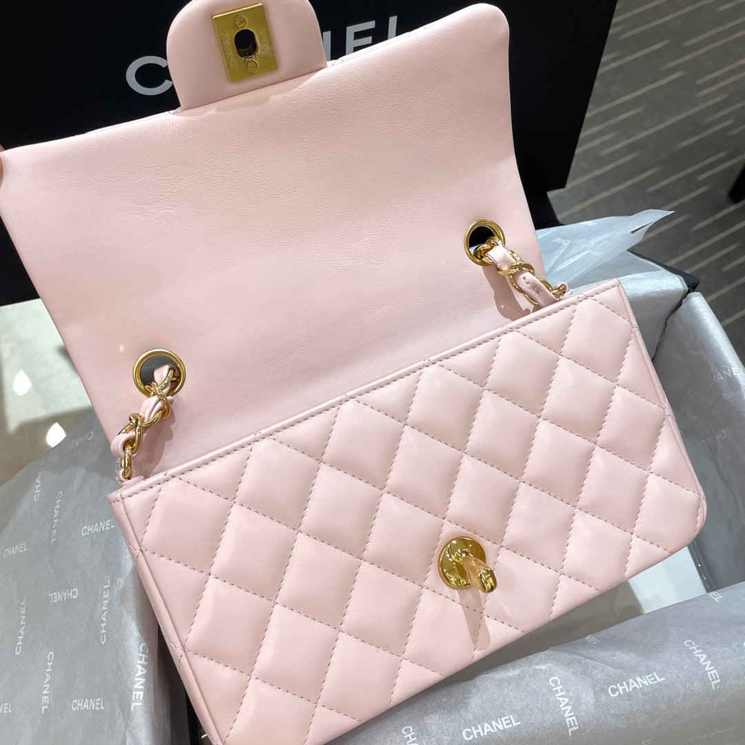 CH MINI CLASSIC HANDBAG 20 Lambskin Light Pink