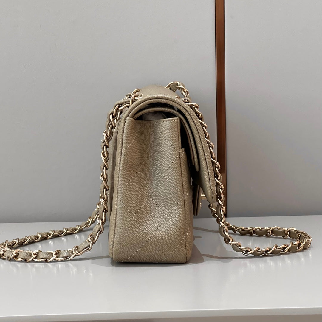 CH CLASSIC 11.12 HANDBAG 25.5 Small Grained Calfskin Chai (Teas)