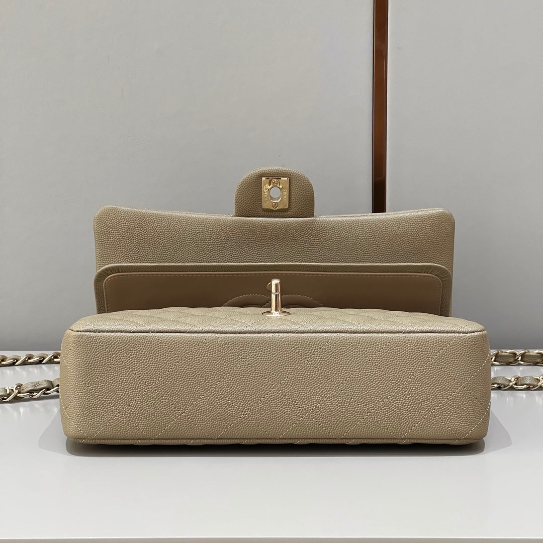 CH CLASSIC 11.12 HANDBAG 25.5 Small Grained Calfskin Chai (Teas)