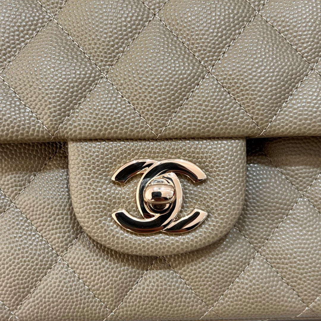 CH CLASSIC 11.12 HANDBAG 25.5 Small Grained Calfskin Chai (Teas)