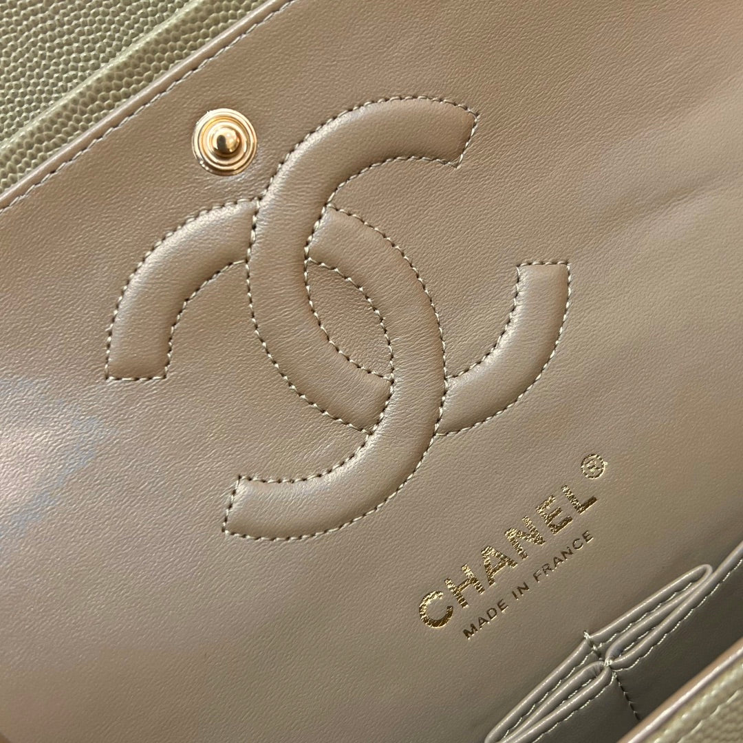CH CLASSIC 11.12 HANDBAG 25.5 Small Grained Calfskin Chai (Teas)