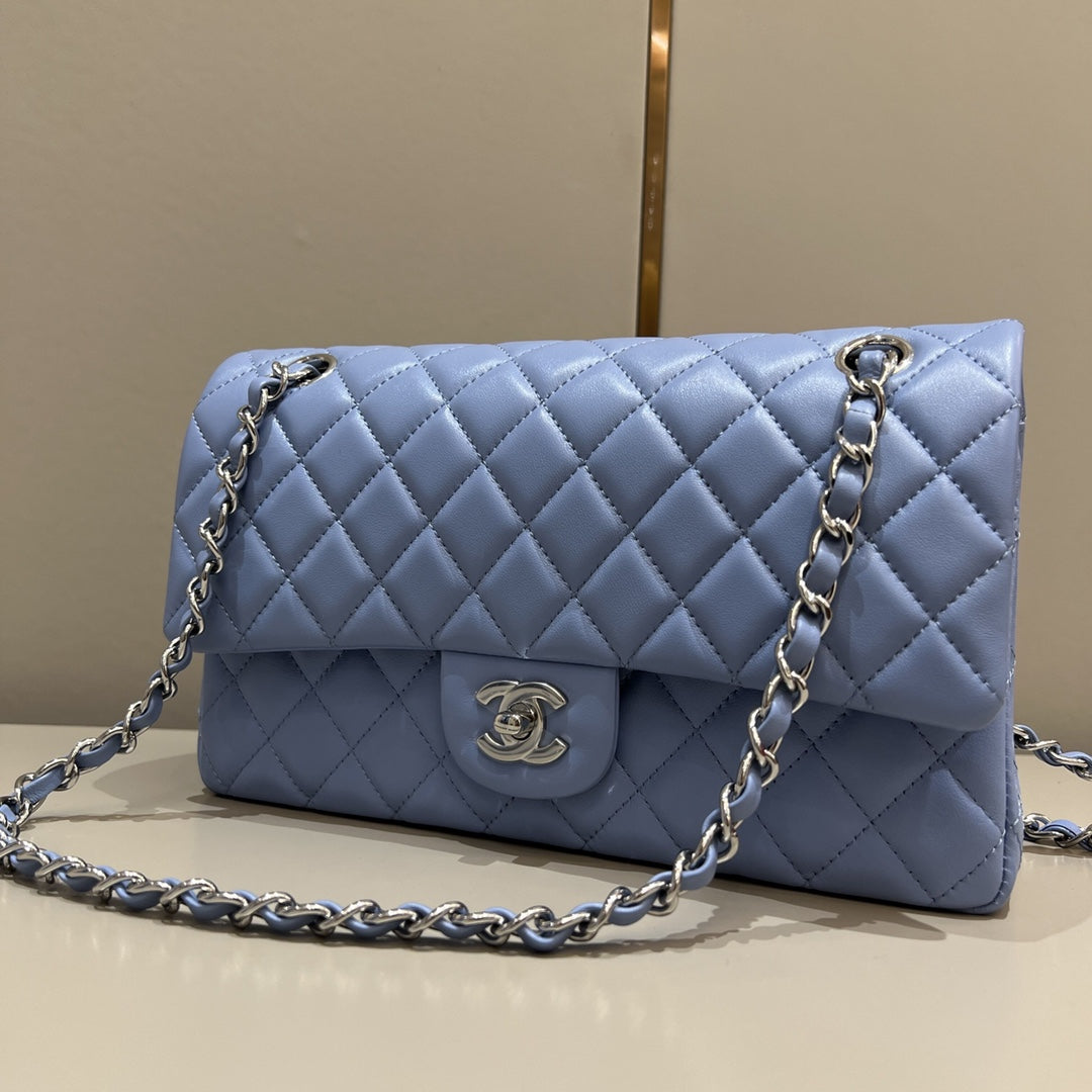 CH CLASSIC 11.12 HANDBAG 25.5 Lambskin Baby Blue