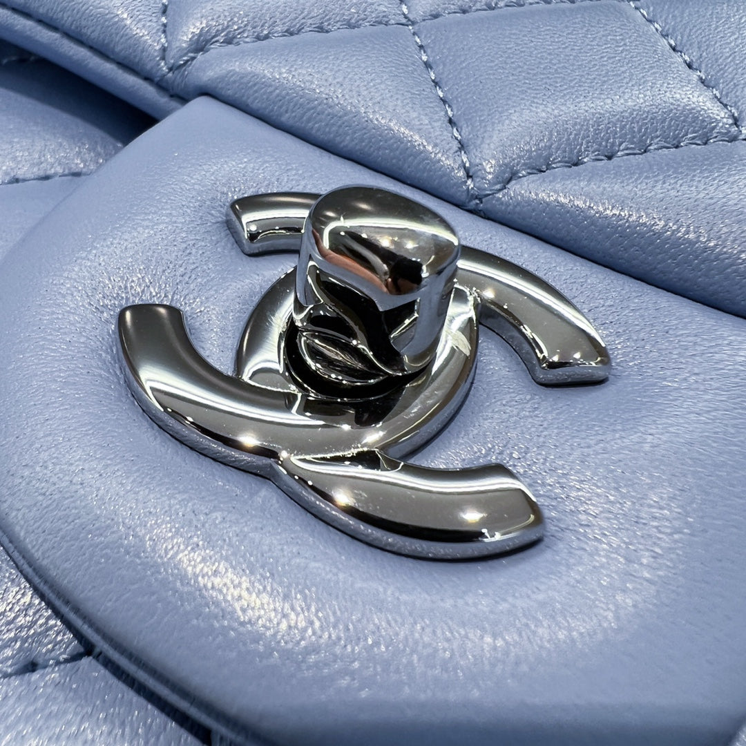 CH CLASSIC 11.12 HANDBAG 25.5 Lambskin Baby Blue