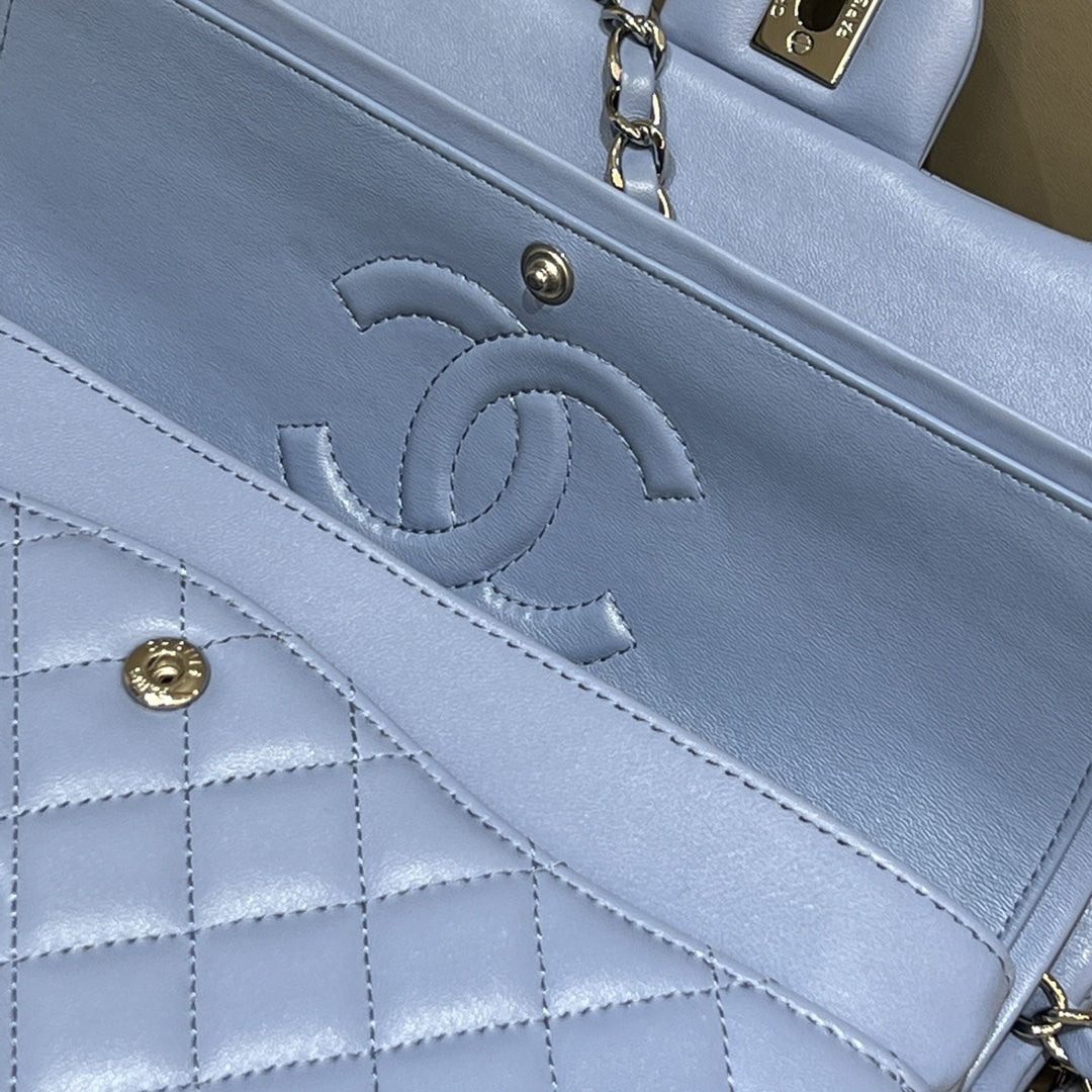 CH CLASSIC 11.12 HANDBAG 25.5 Lambskin Baby Blue