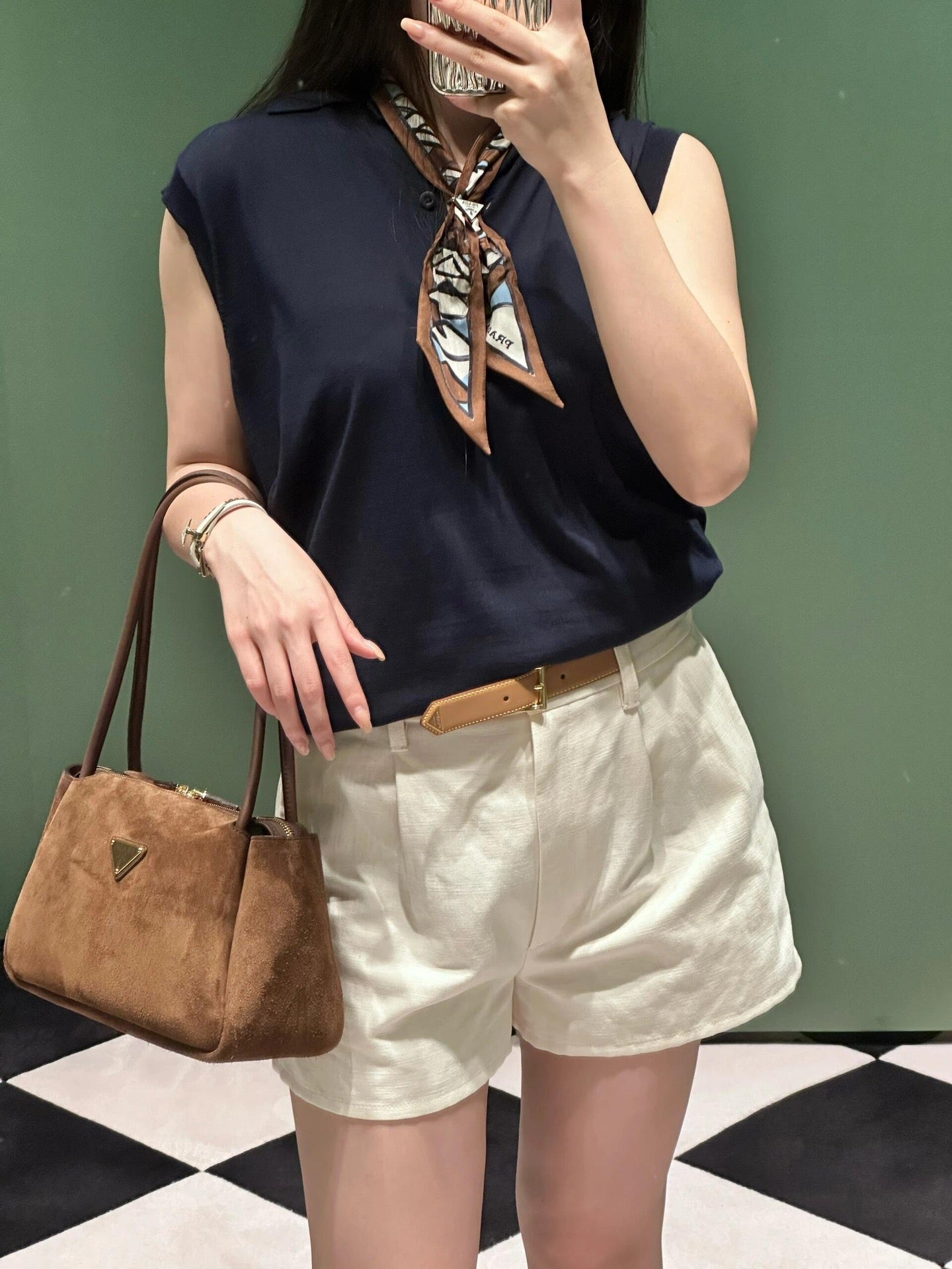 PD Medium Nubuck leather handbag