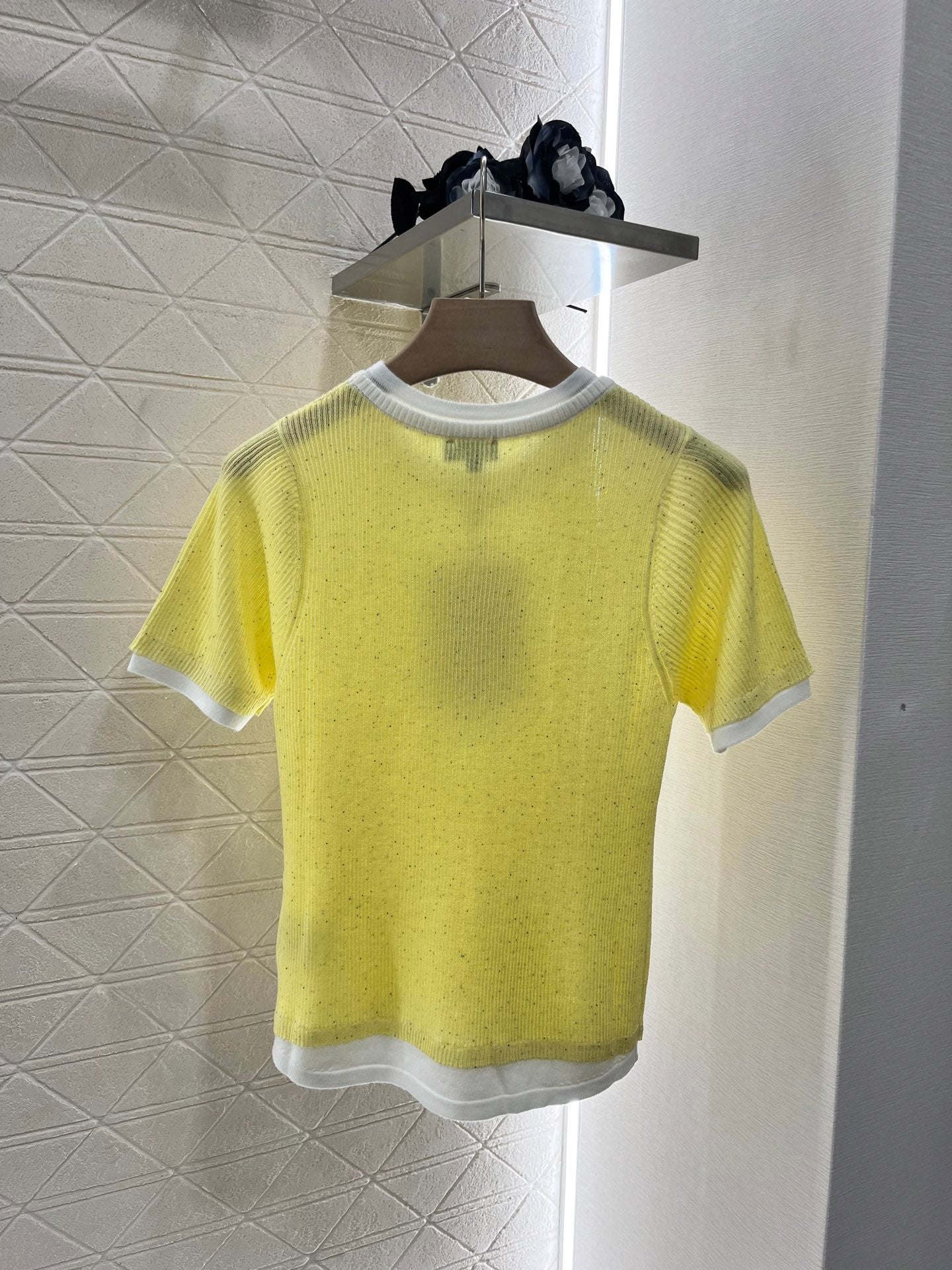 C*♥2025 new products are on sale Contrast color knitted short sleeves