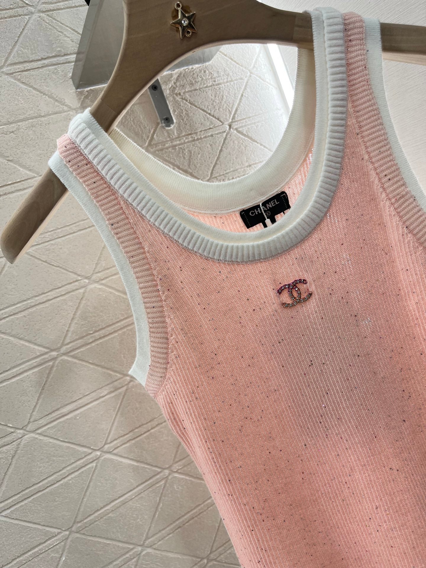 C*♥2025 new products Fake two-piece knitted vest