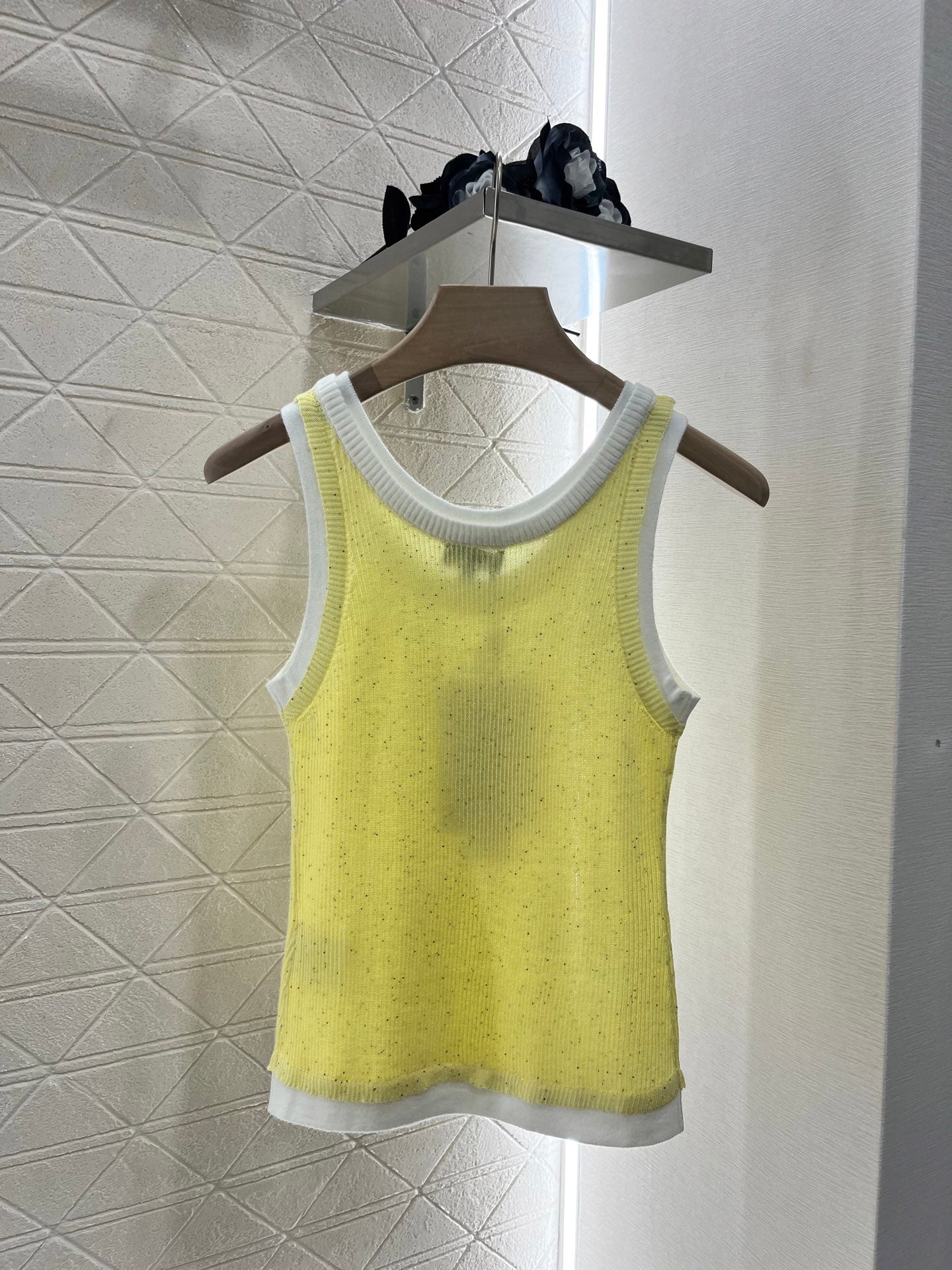 C*♥2025 new products Fake two-piece knitted vest