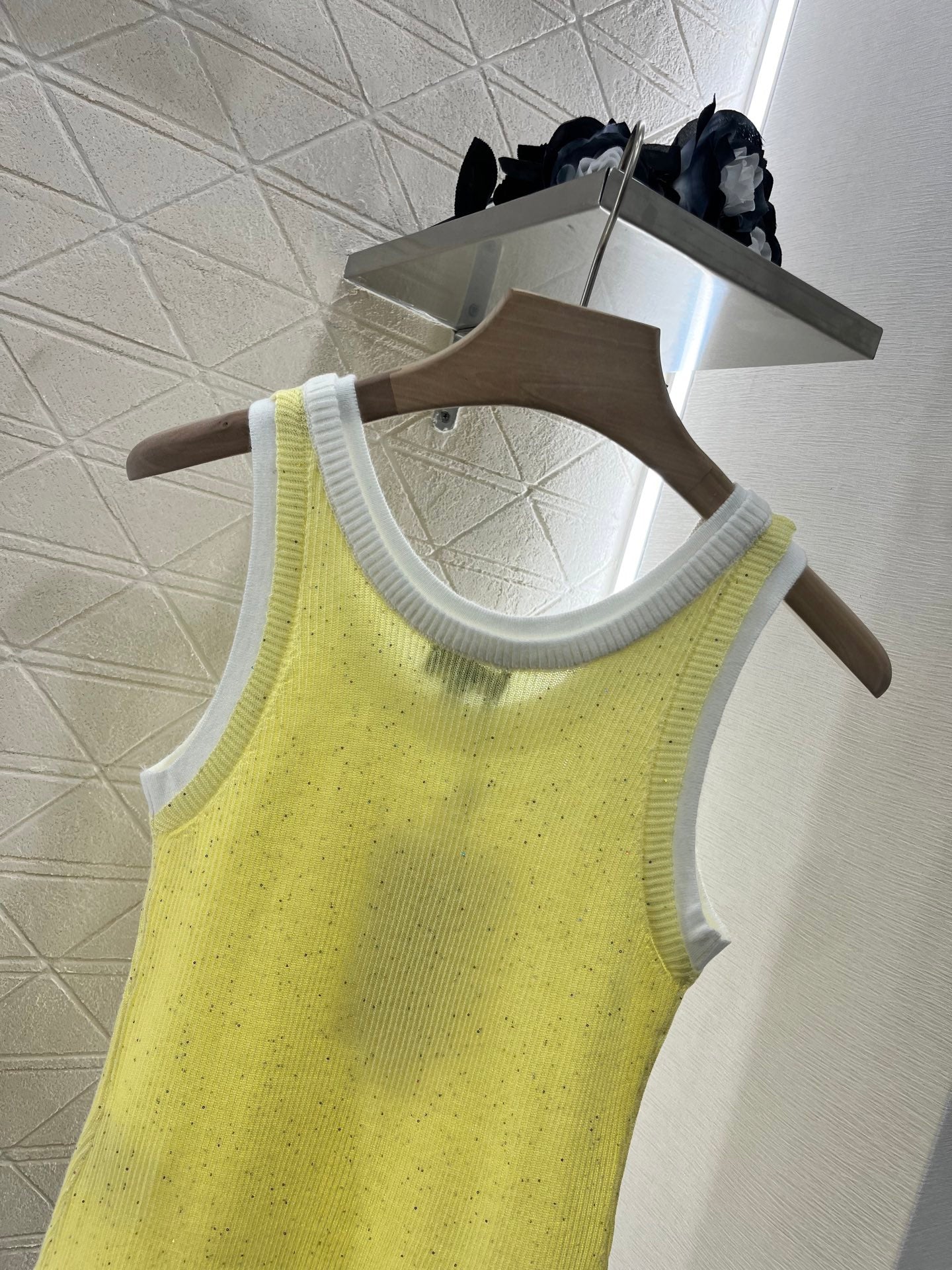 C*♥2025 new products Fake two-piece knitted vest