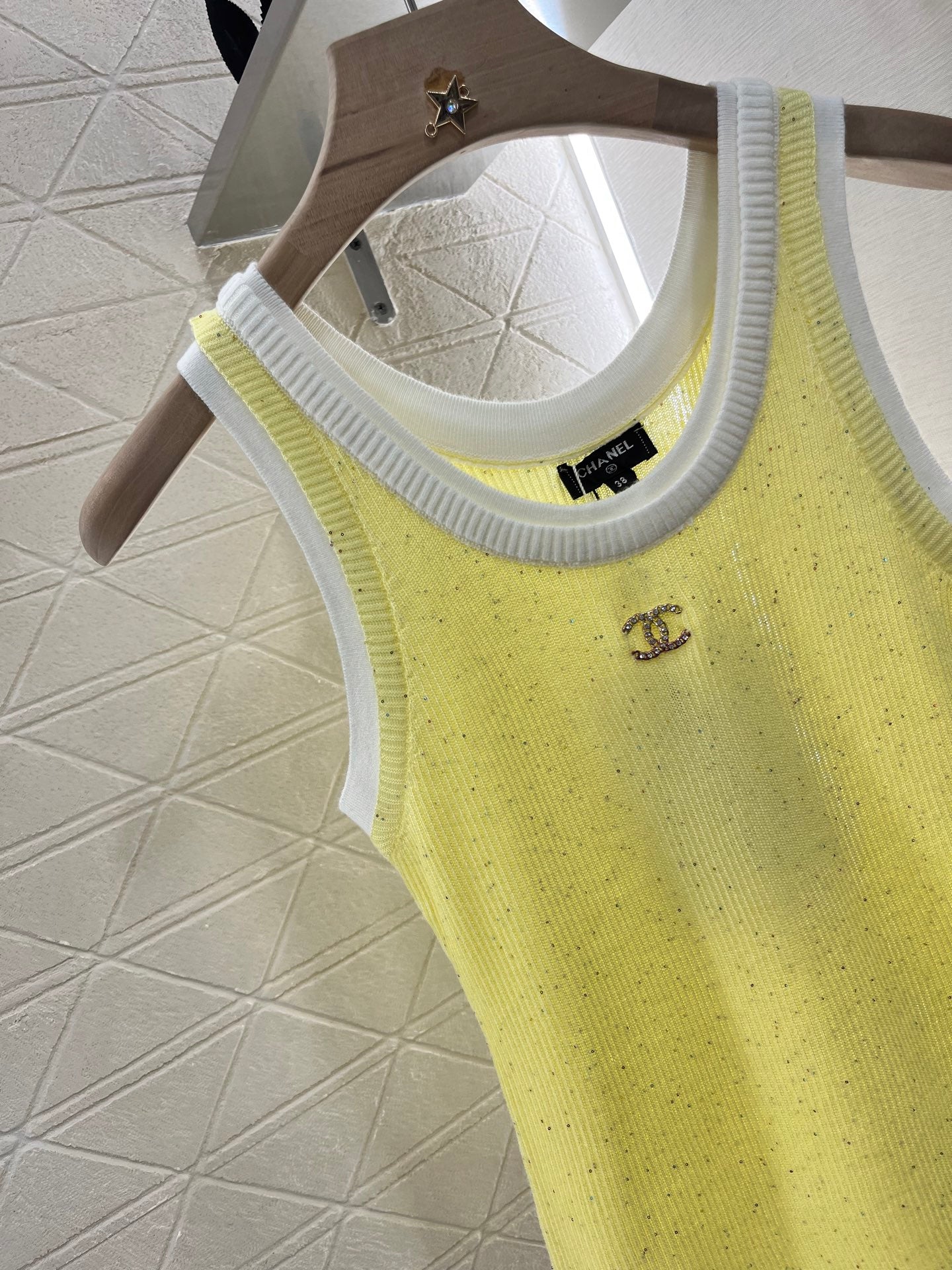 C*♥2025 new products Fake two-piece knitted vest